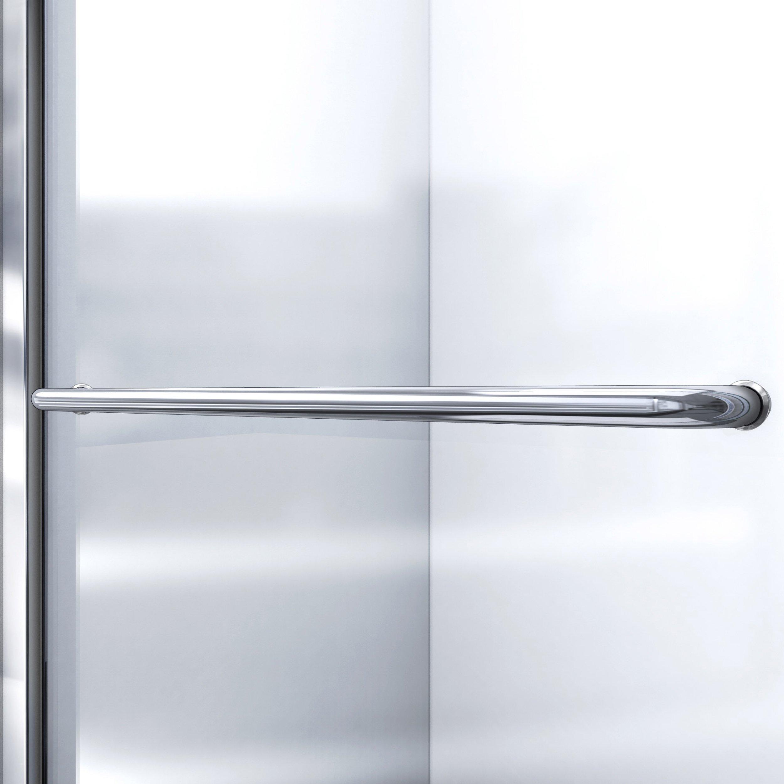Infinity-Z Brushed Nickel Semi-Frameless Shower Door | Floor and Decor