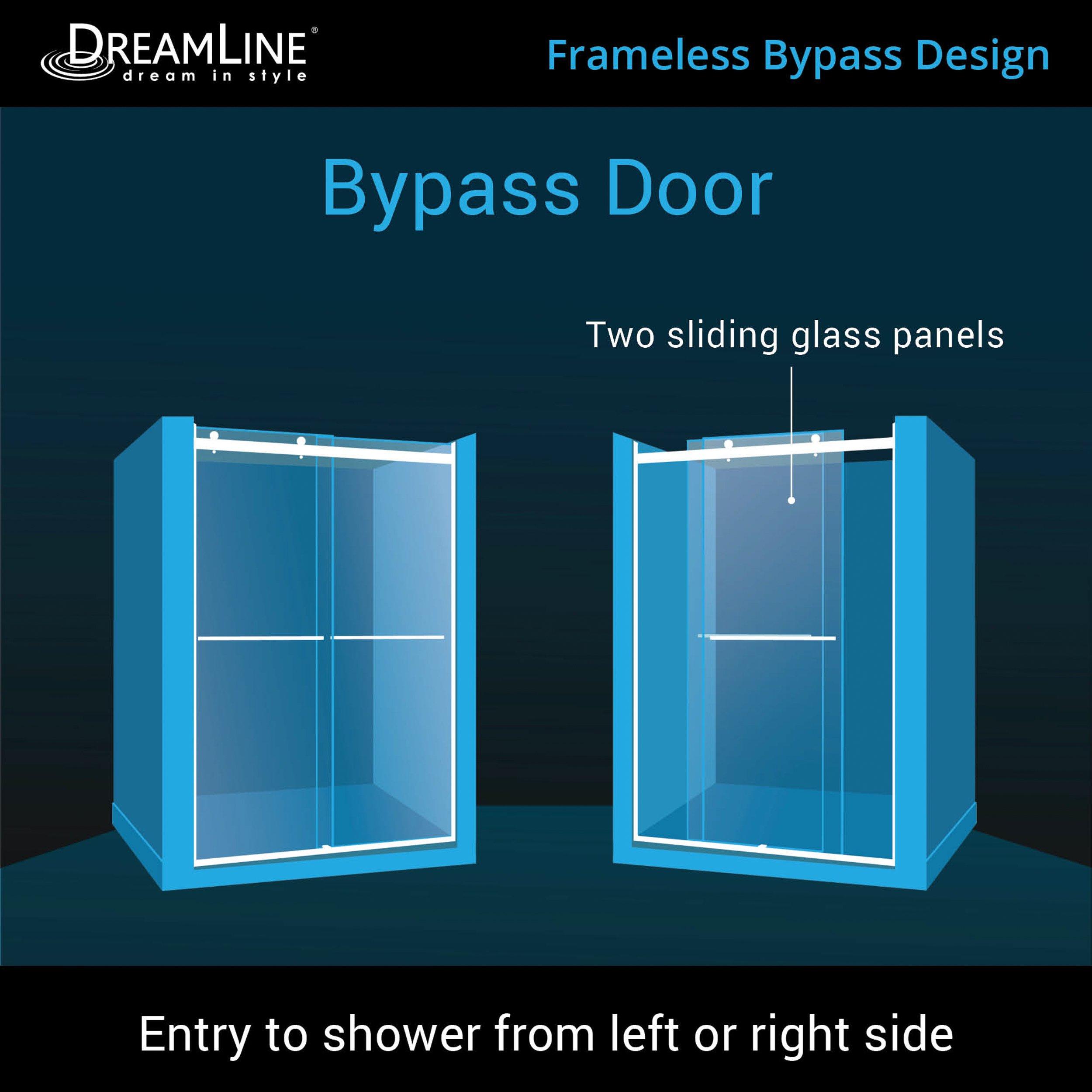 Essence-H Chrome Bypass Shower Door