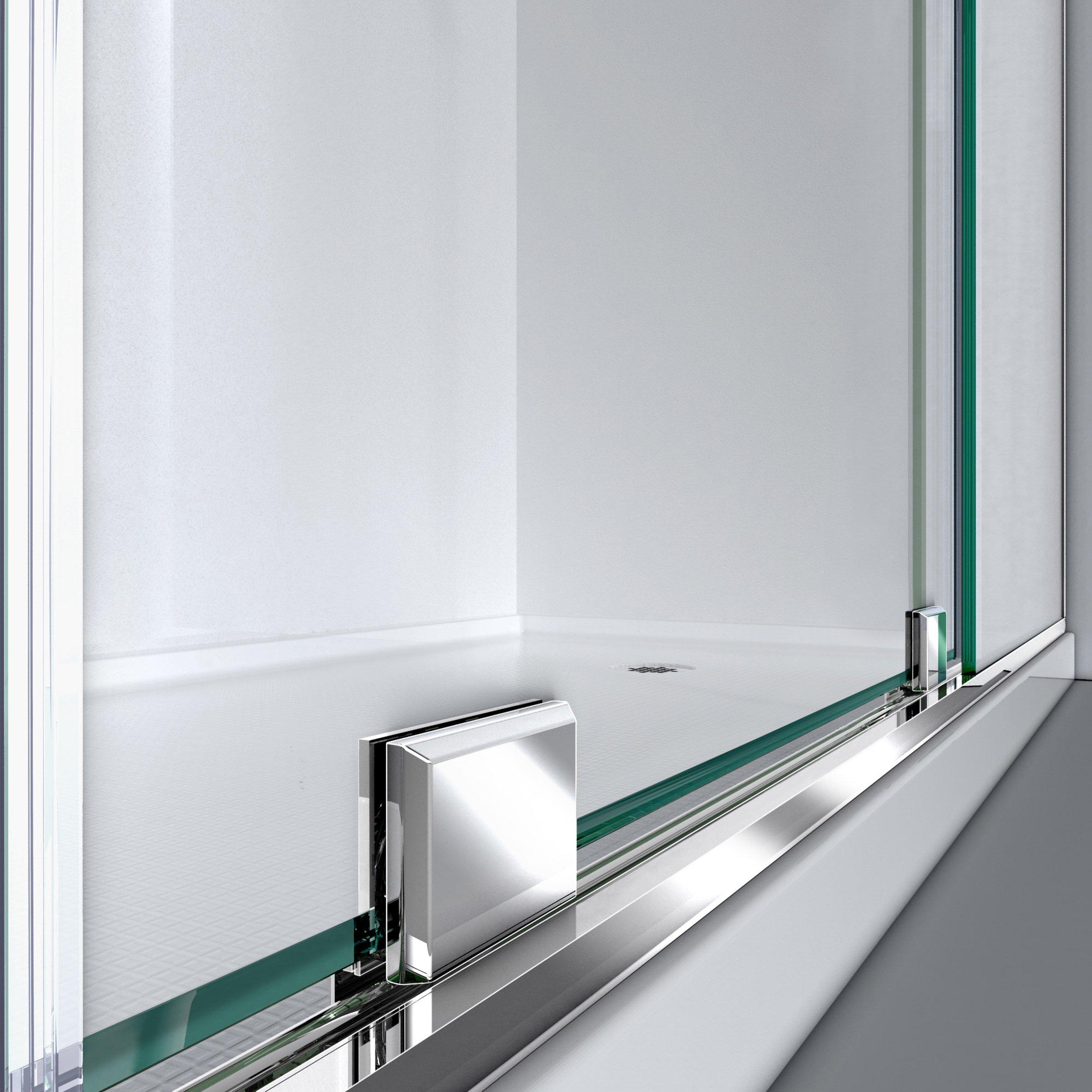 Mirage-X Brushed Nickel Frameless Sliding Shower Door