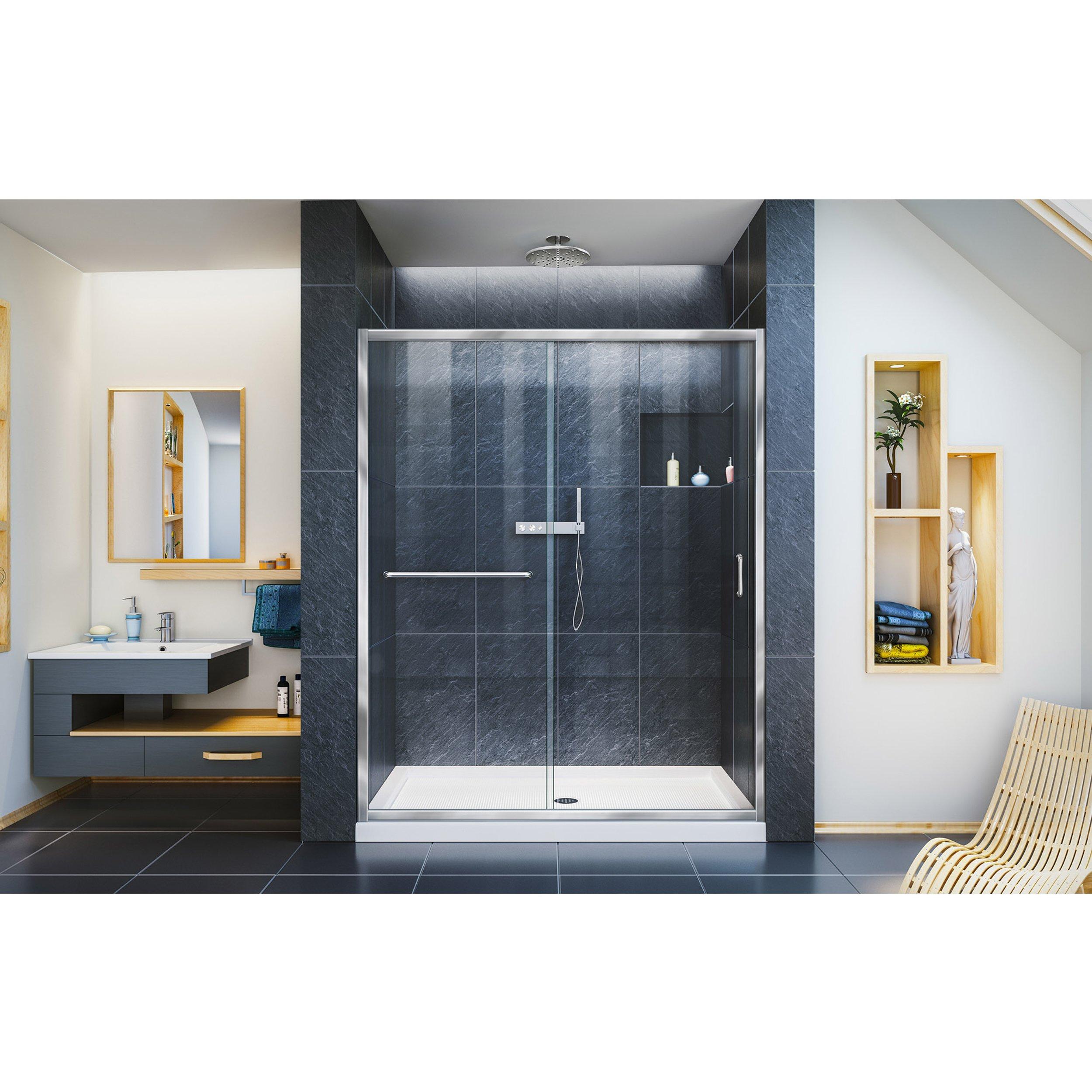 Infinity-Z Chrome Semi-Frameless Shower Door
