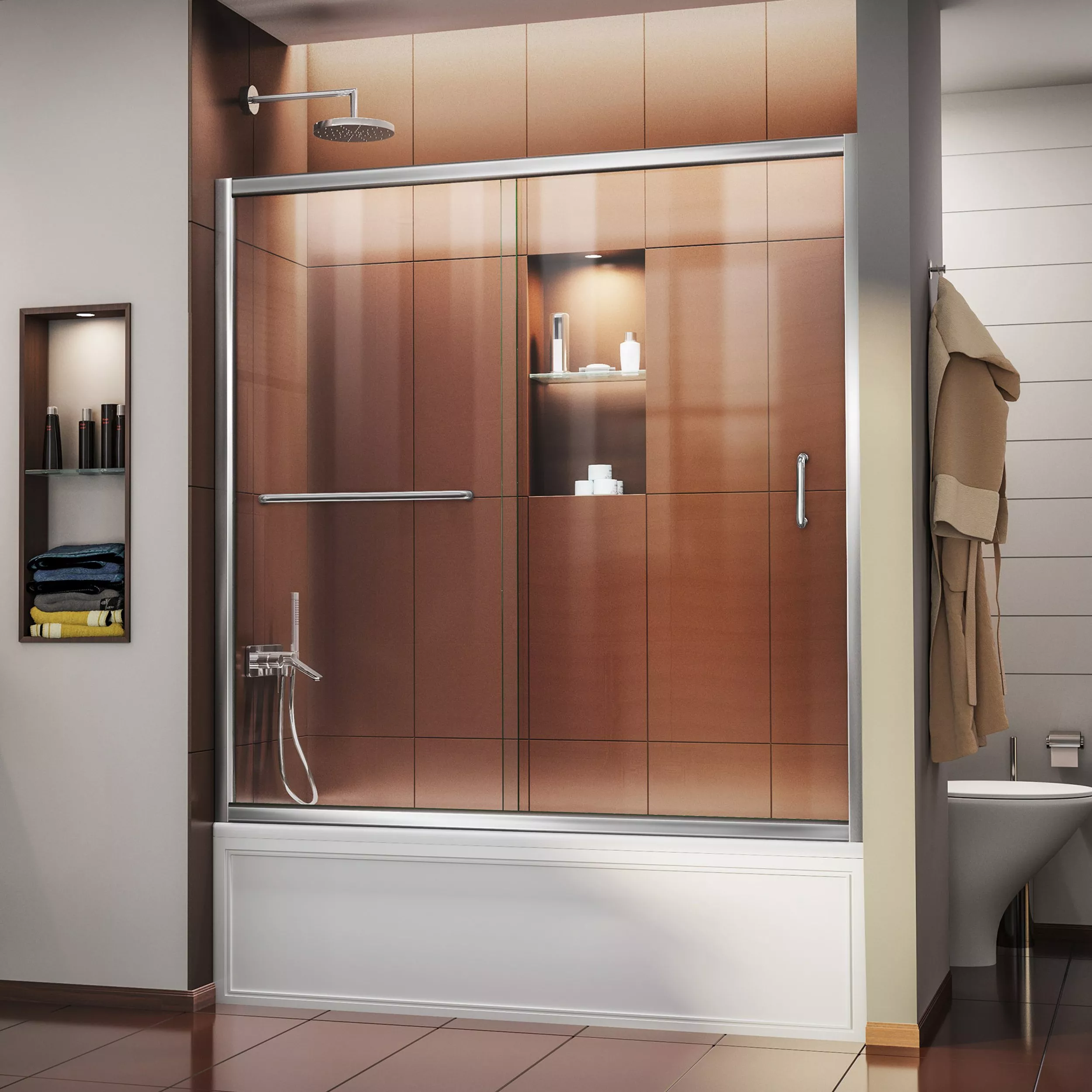 Infinity-Z Chrome Semi-Frameless Shower Door