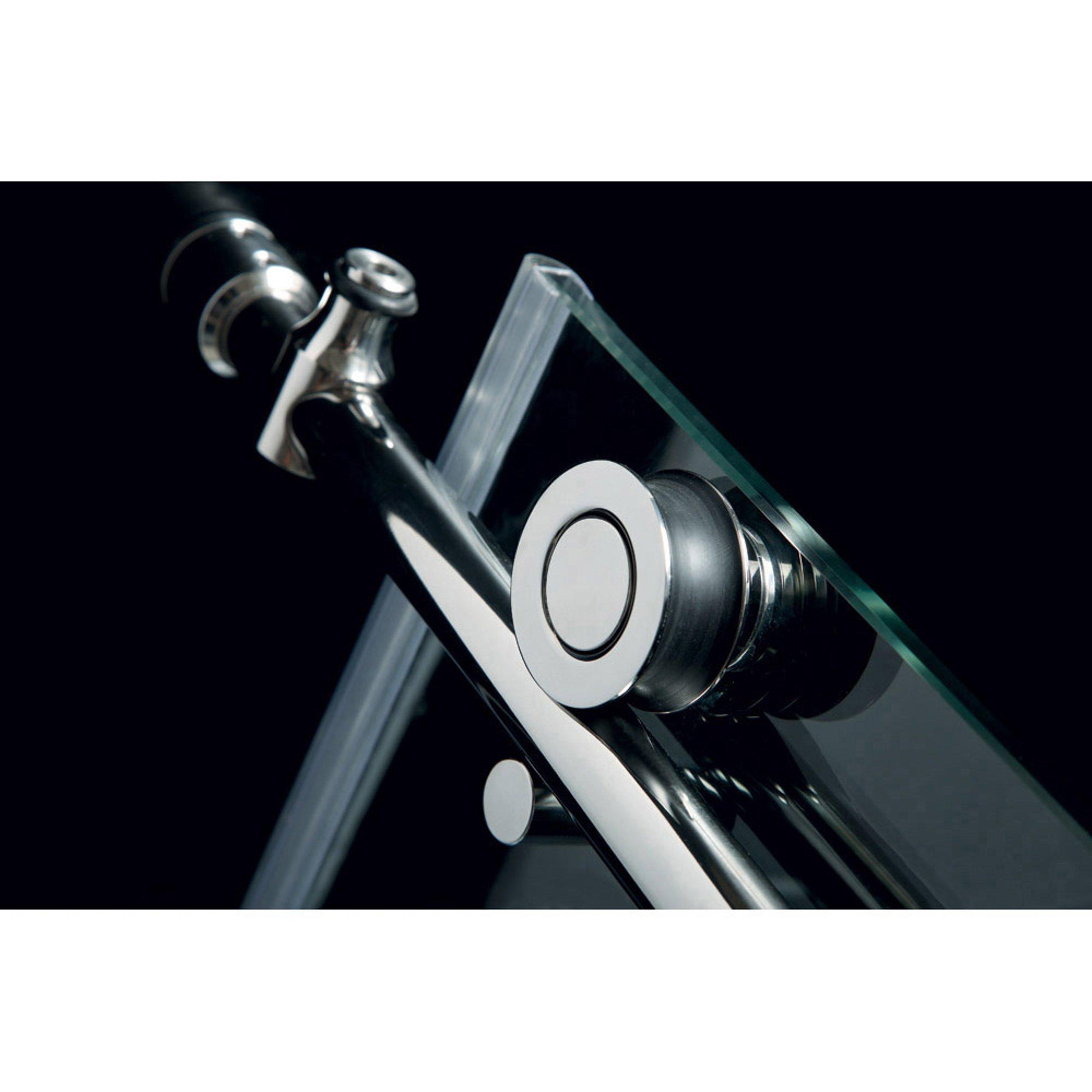 Enigma-X Brushed Nickel Frameless Sliding Shower Door
