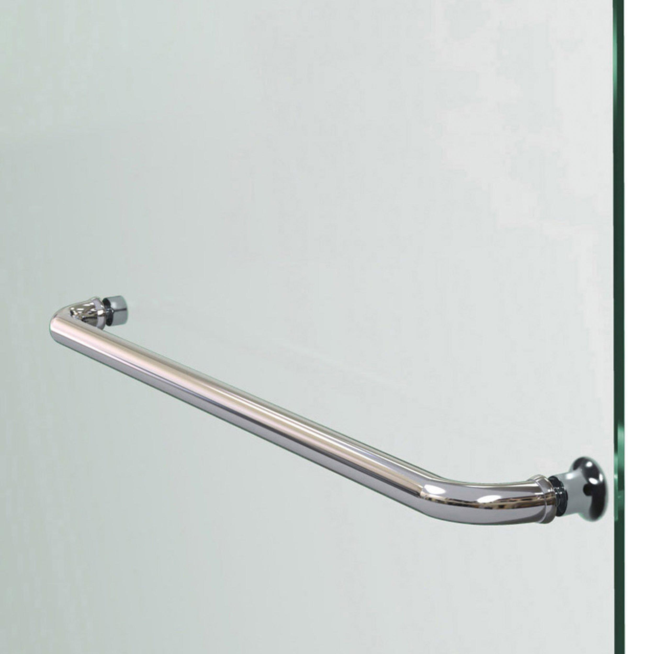 Aqua Ultra Brushed Nickel Hinged Shower Door