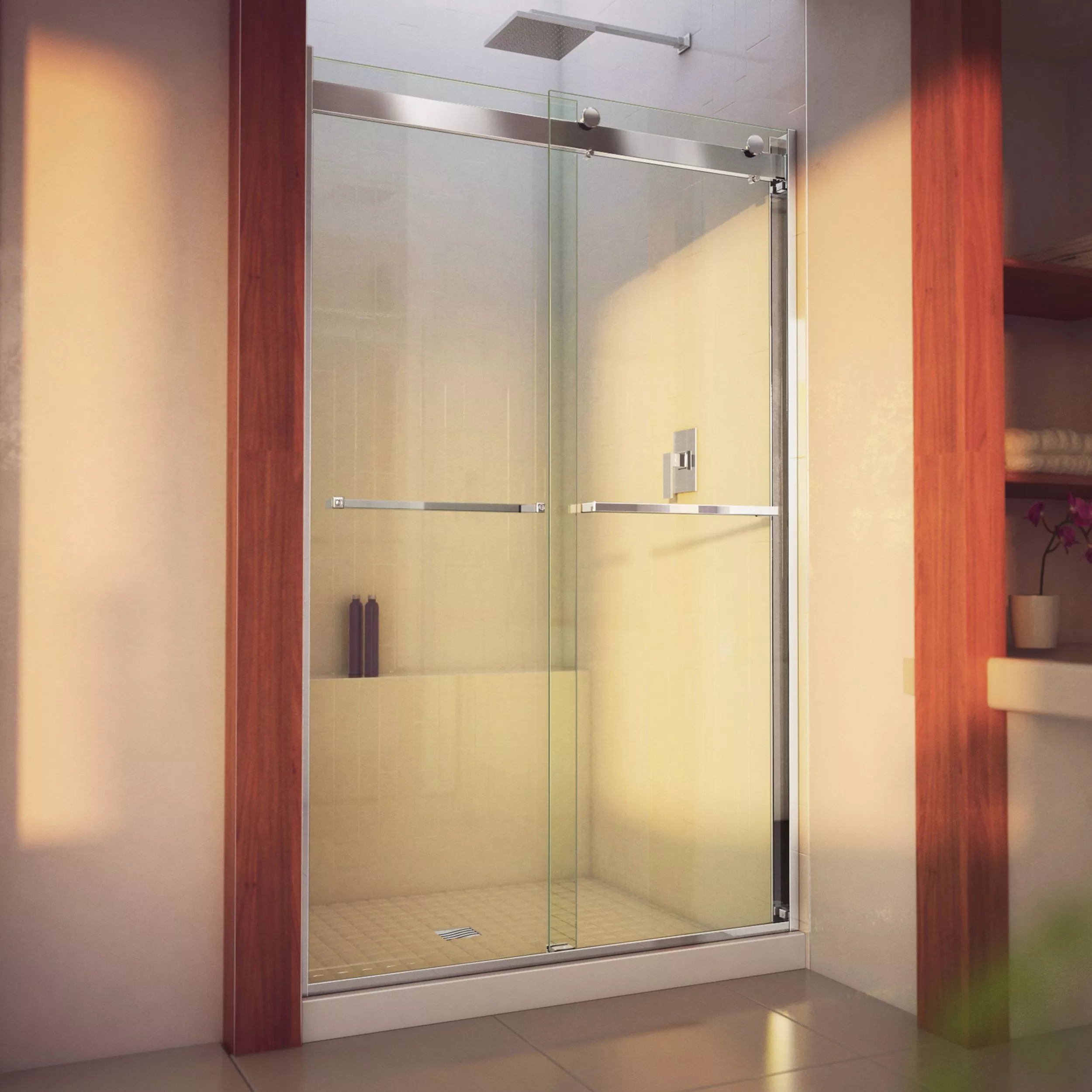 Essence-H Chrome Bypass Shower Door
