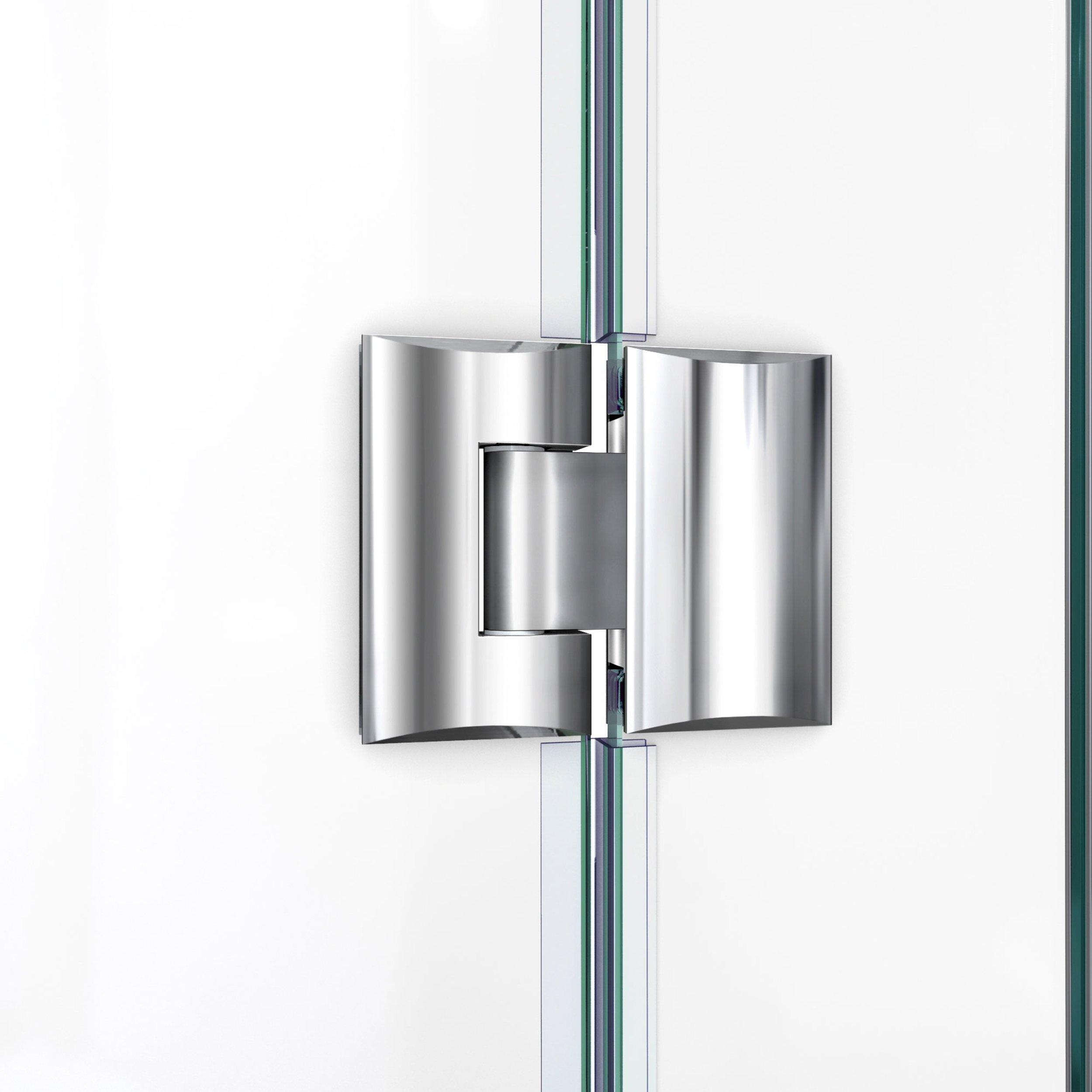 Prism Brushed Nickel Hinge Shower Door
