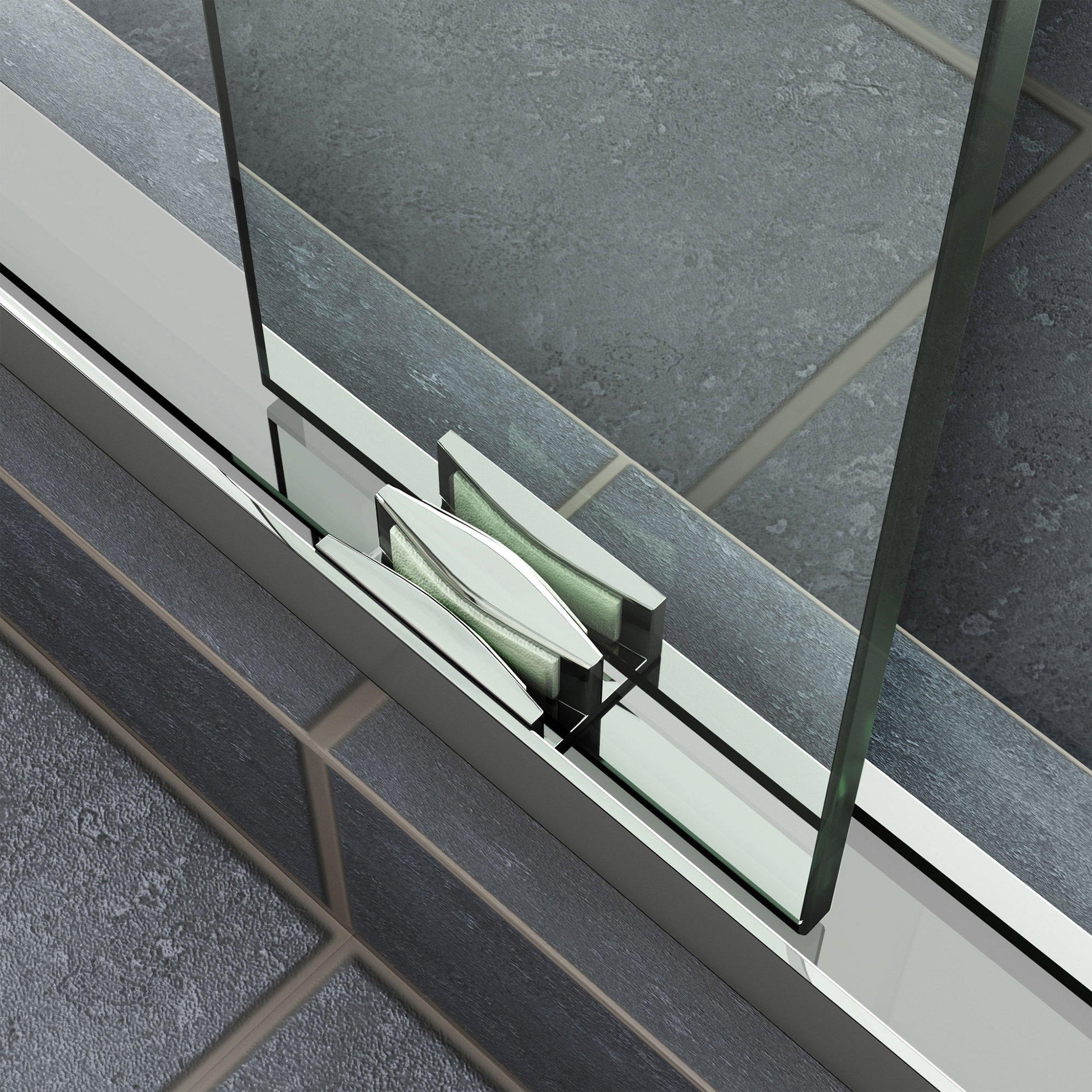 Cavalier Stainless Steel Semi-Frameless Shower Door
