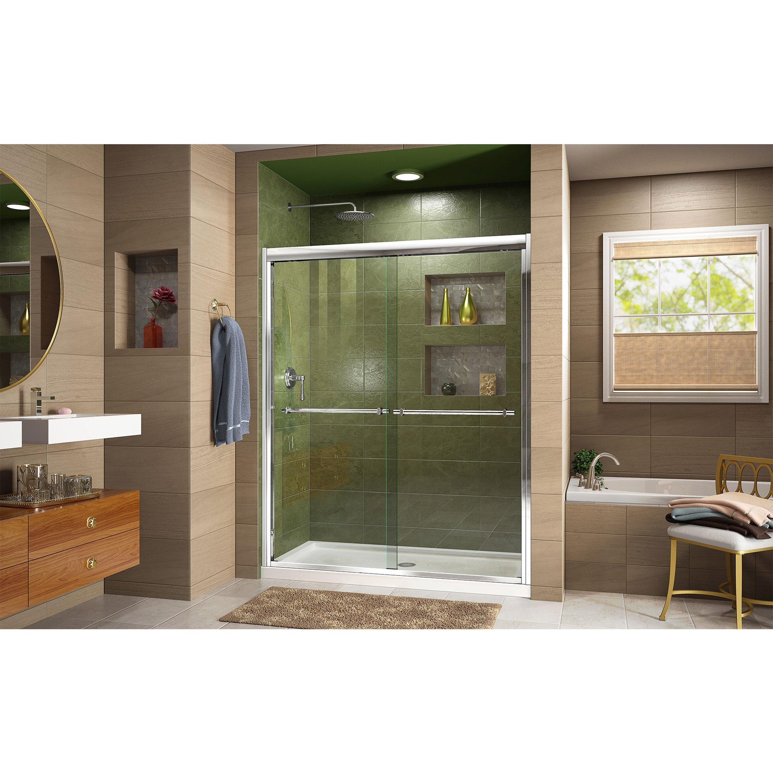 Duet Chrome Bypass Shower Door