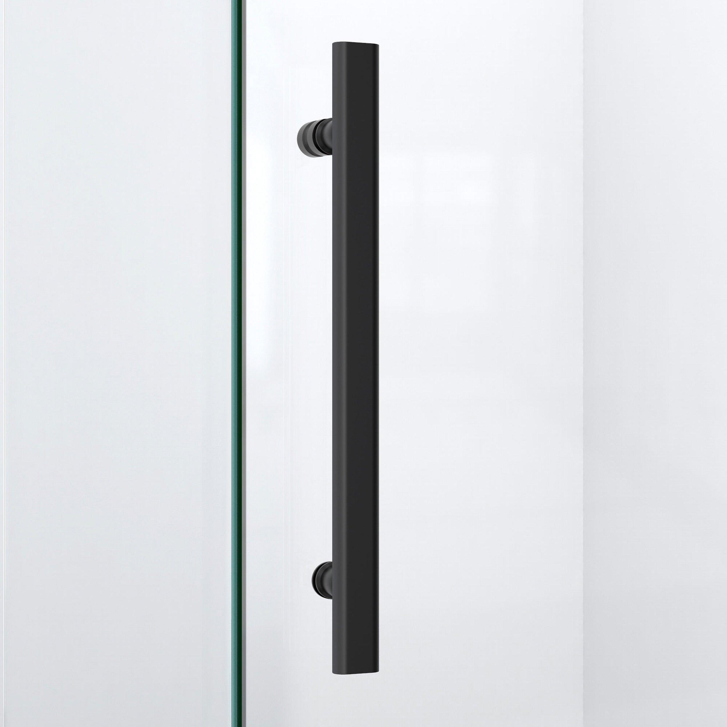 Quatra Lux Matte Black Enclosure Shower Door