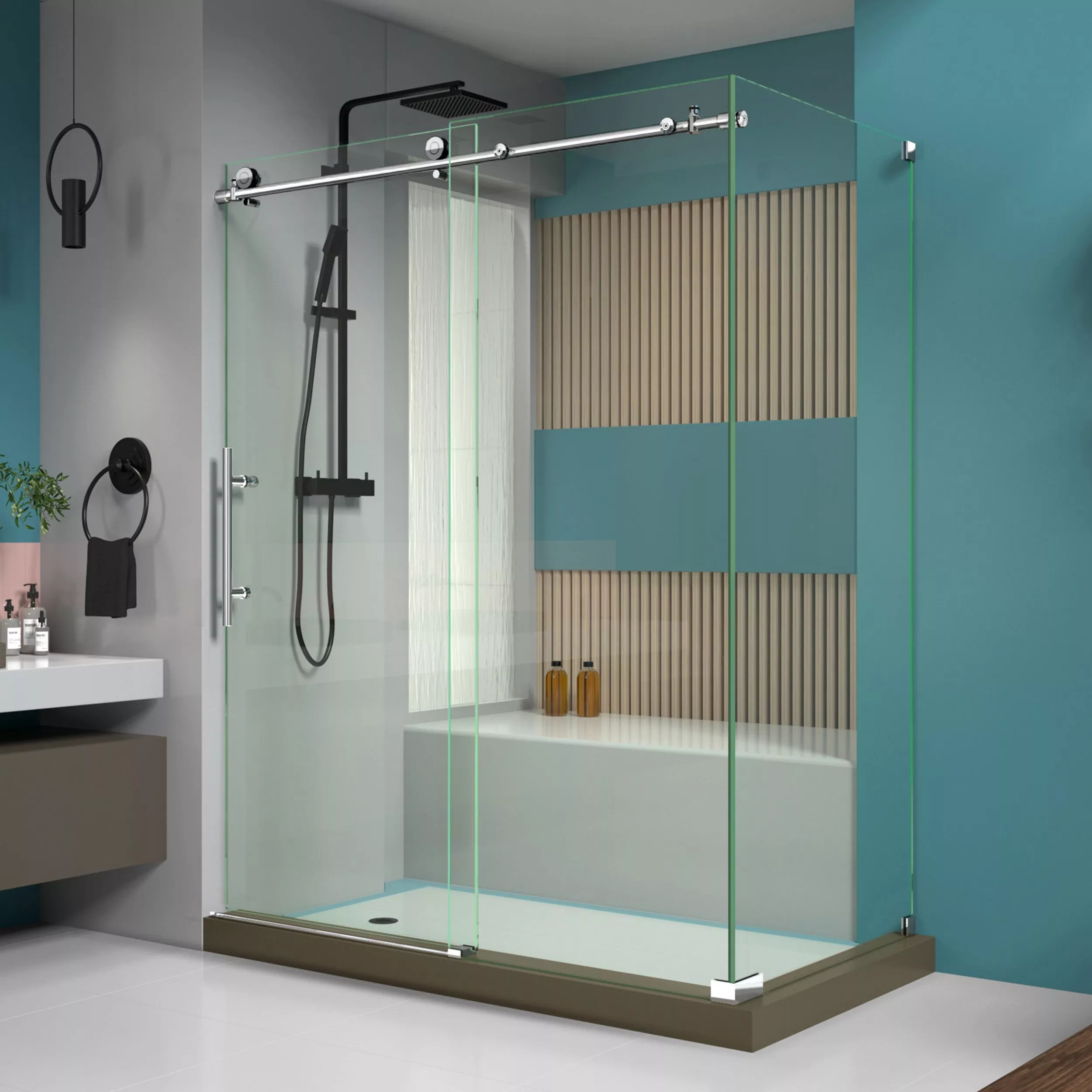 Enigma-X Stainless Steel Enclosure Shower Door