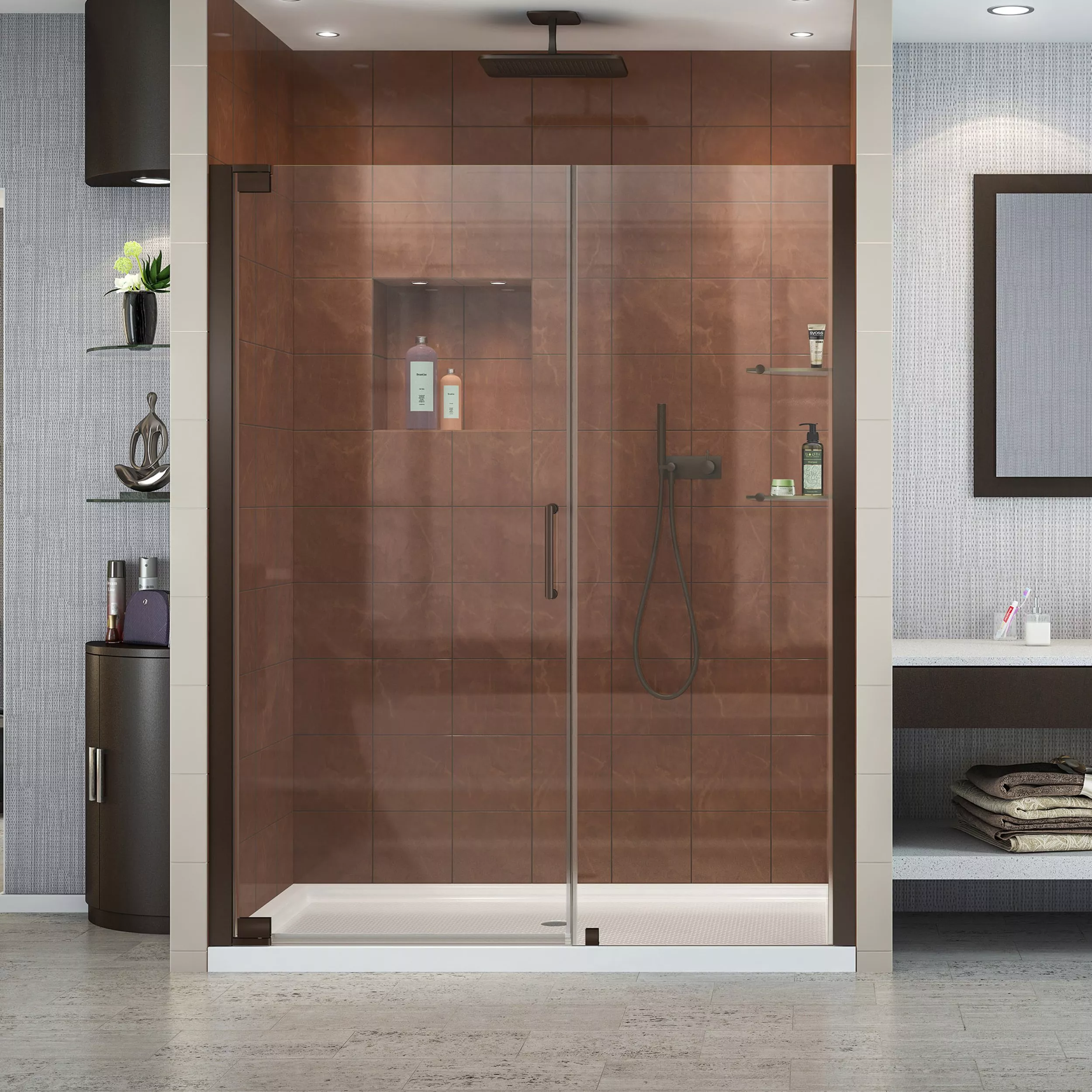Elegance Orb Pivot Shower Door