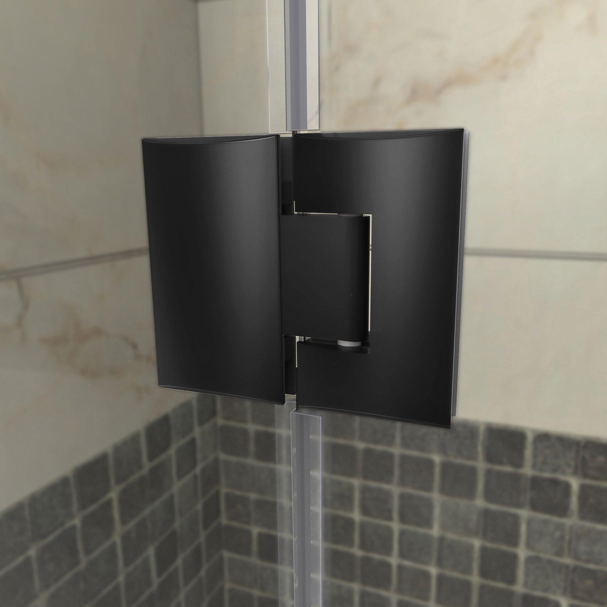 Prism Plus Matte Black Enclosure Shower Door