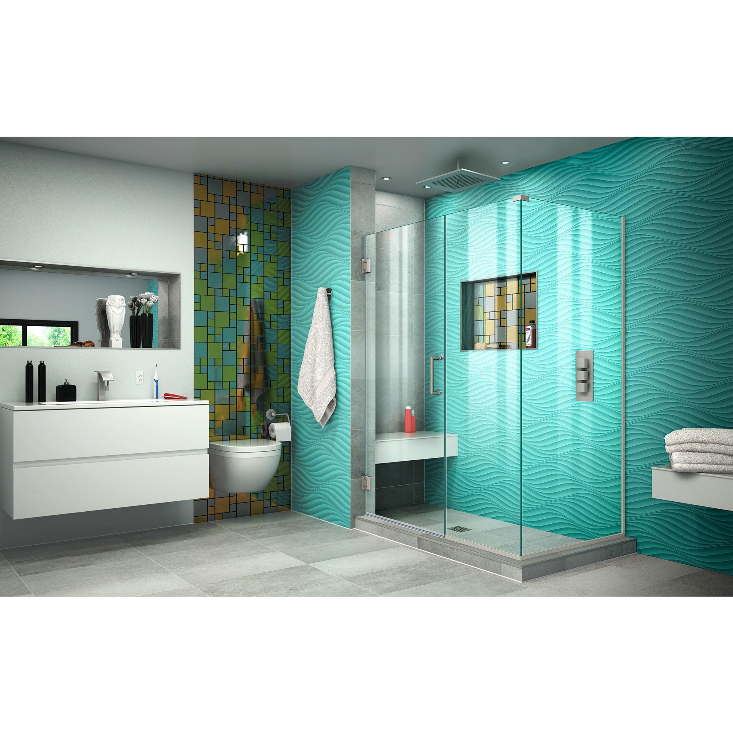 Unidoor Plus Brushed Nickel Enclosure Shower Door