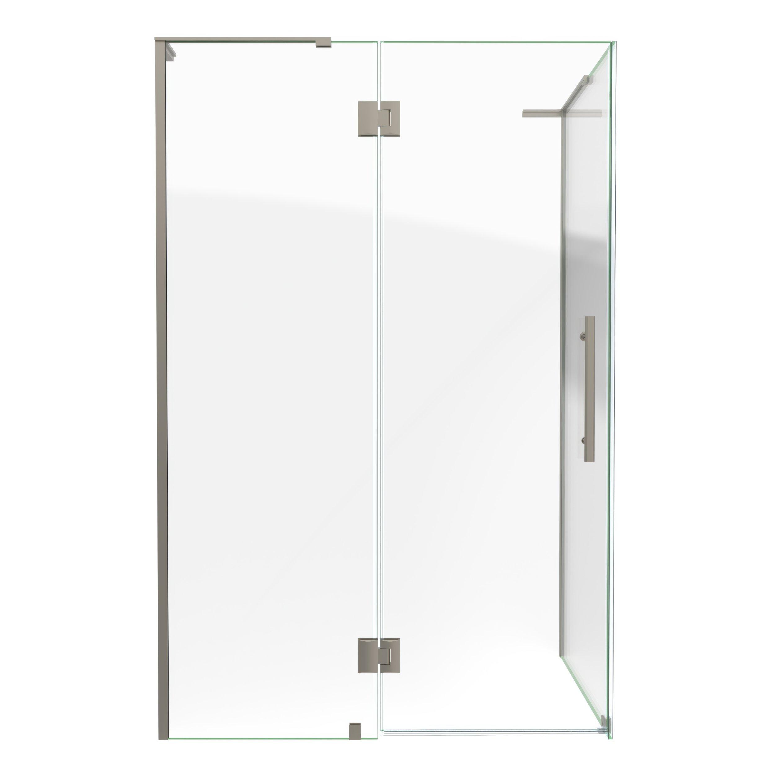 Quatra Plus Brushed Nickel Enclosure Shower Door