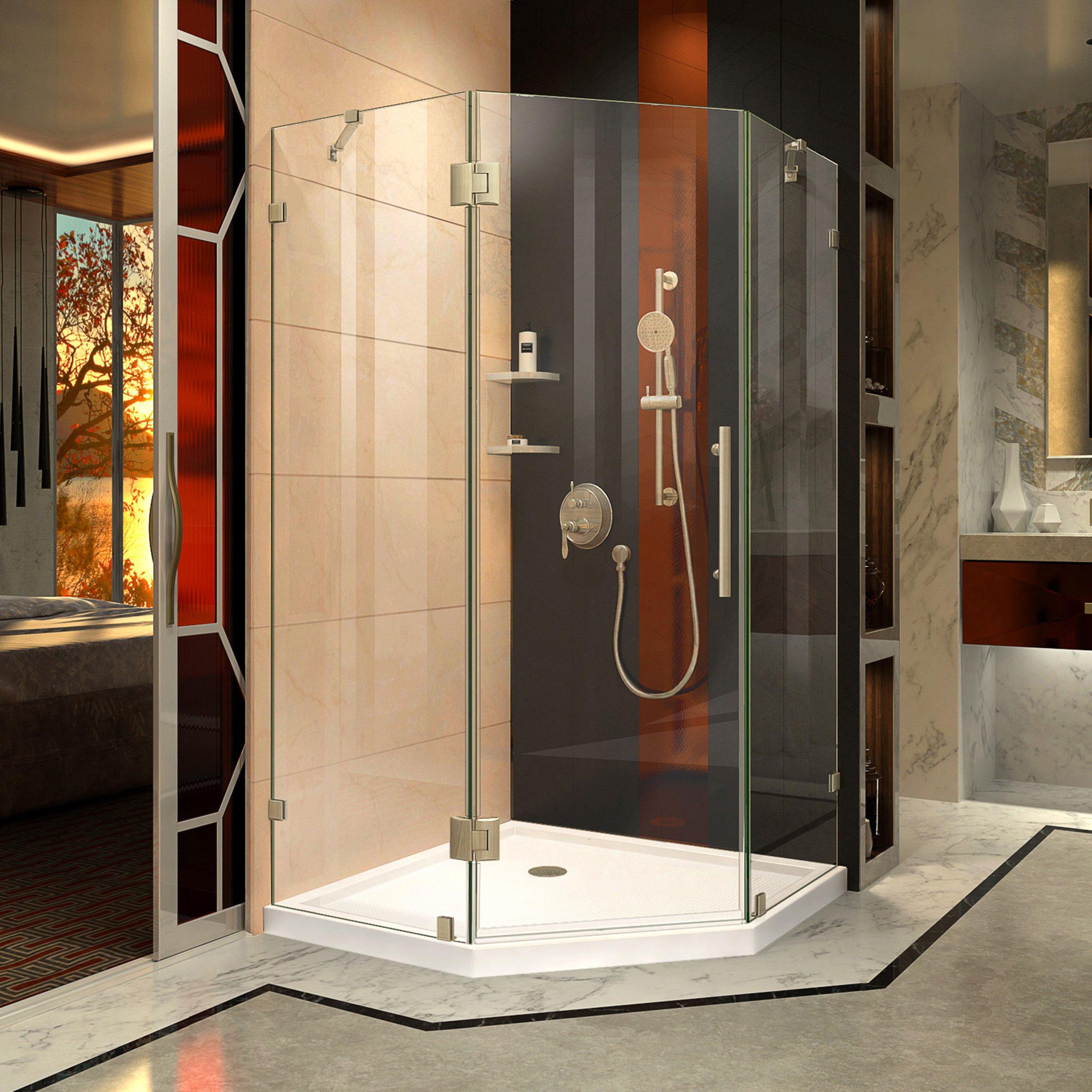 Prism Lux Brushed Nickel Enclosure Shower Door