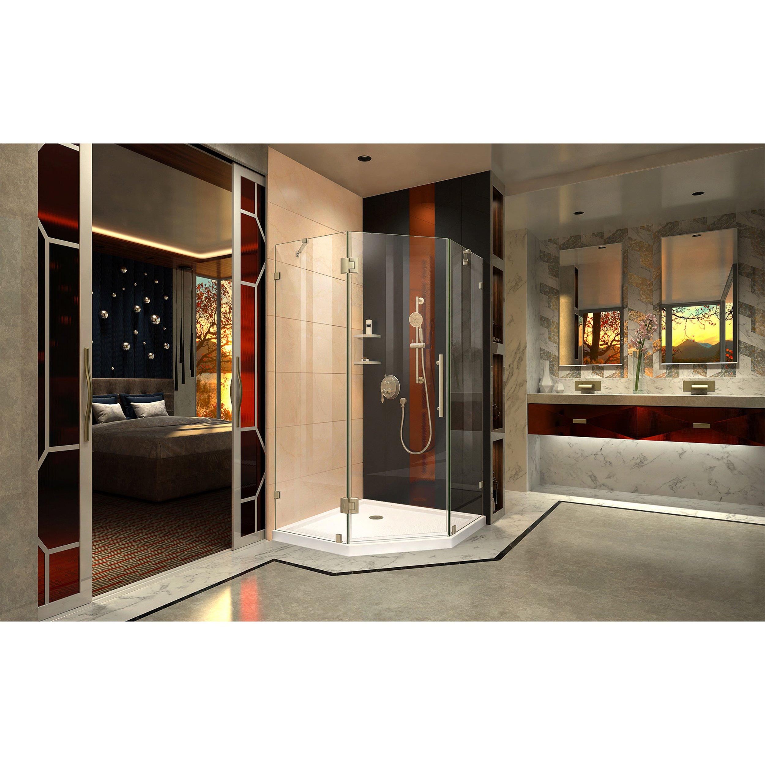 Prism Lux Brushed Nickel Enclosure Shower Door