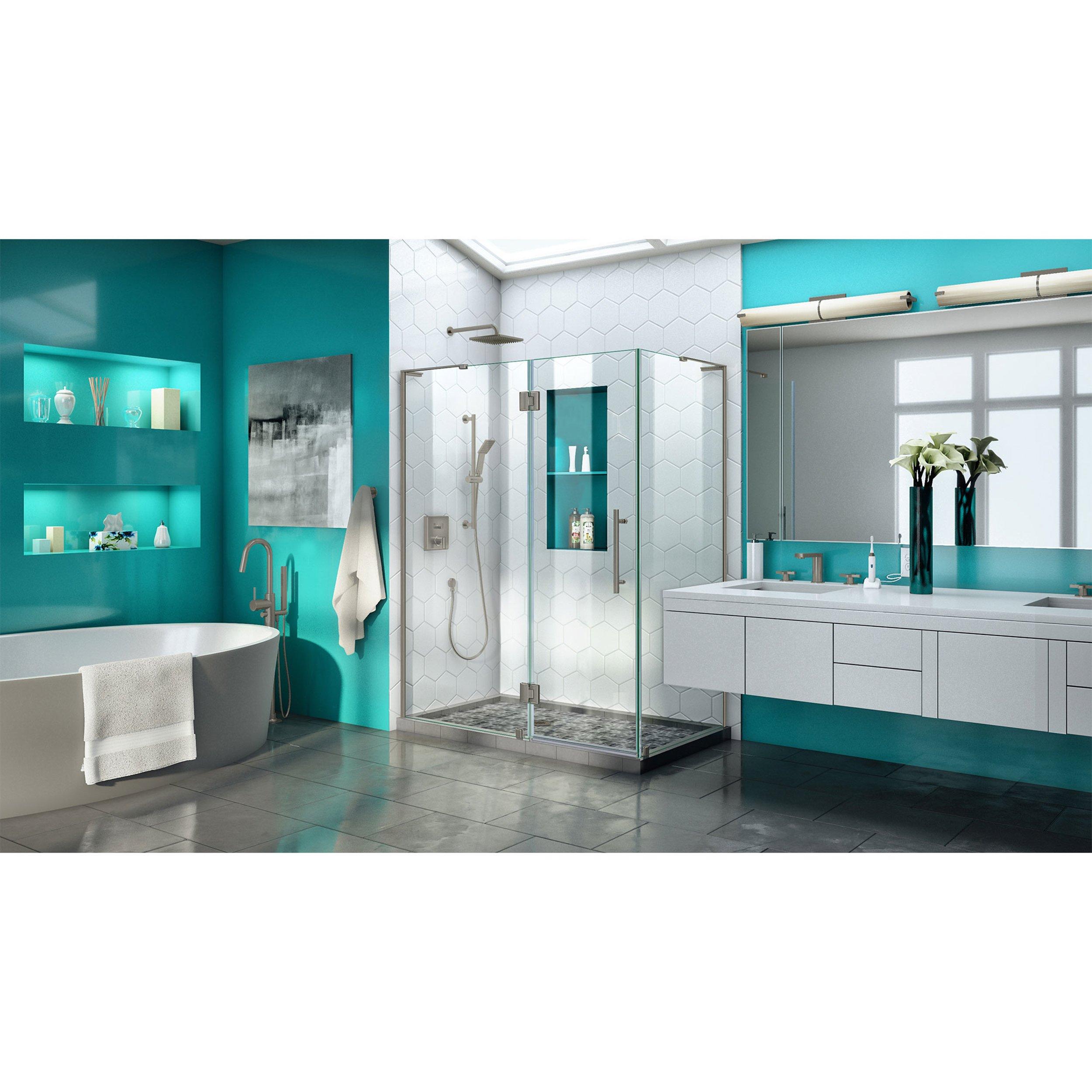 Quatra Plus Brushed Nickel Enclosure Shower Door