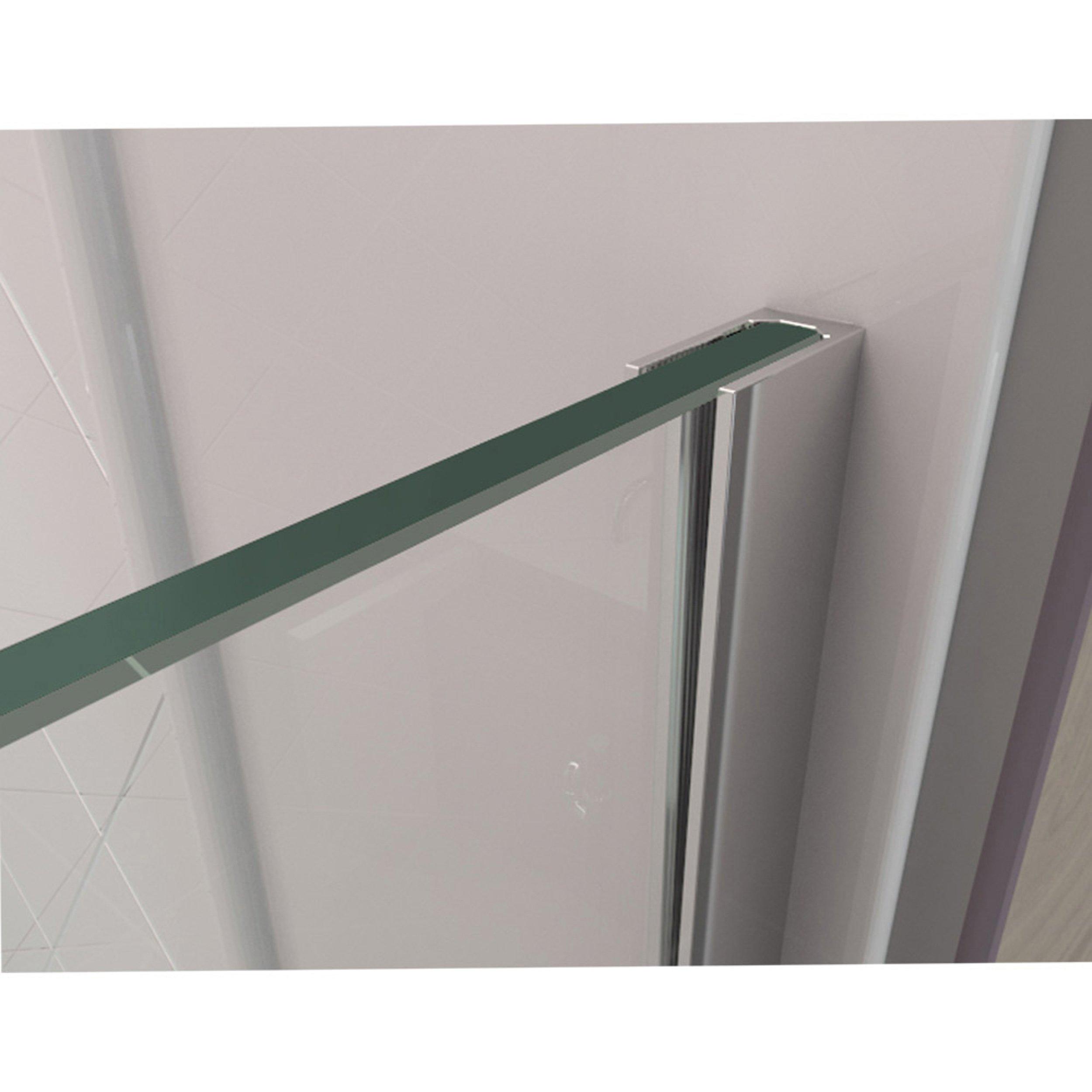 Linea Satin Black Panel Shower Door