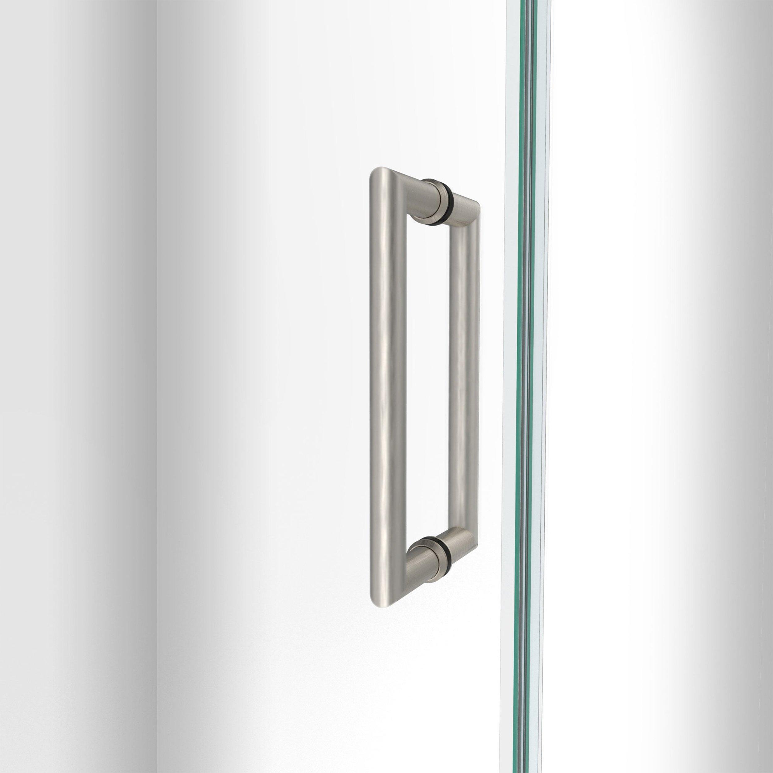 Unidoor-LS Brushed Nickel Hinged Shower Door
