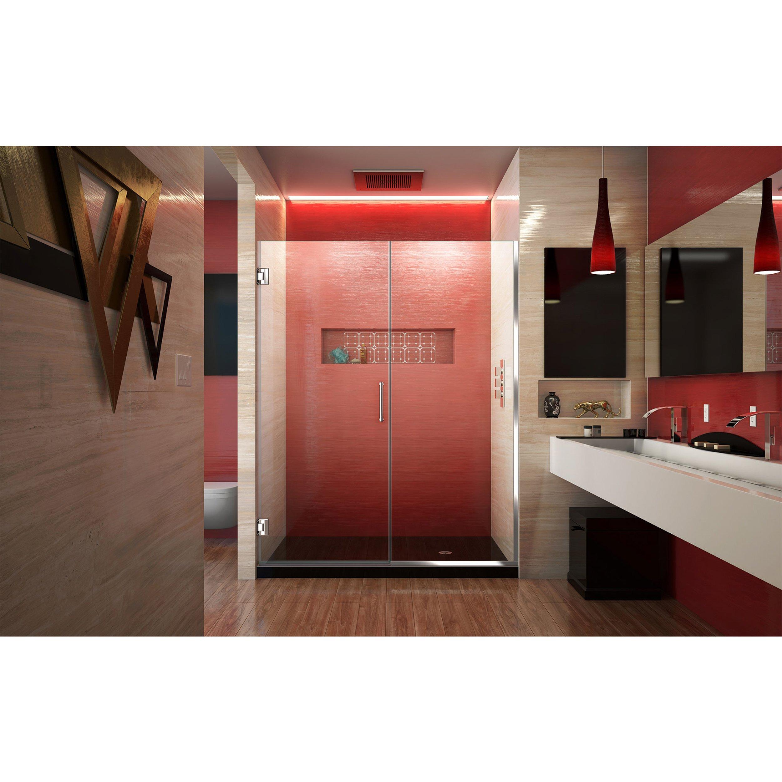 Unidoor Plus Chrome Hinged Shower Door | Floor And Decor