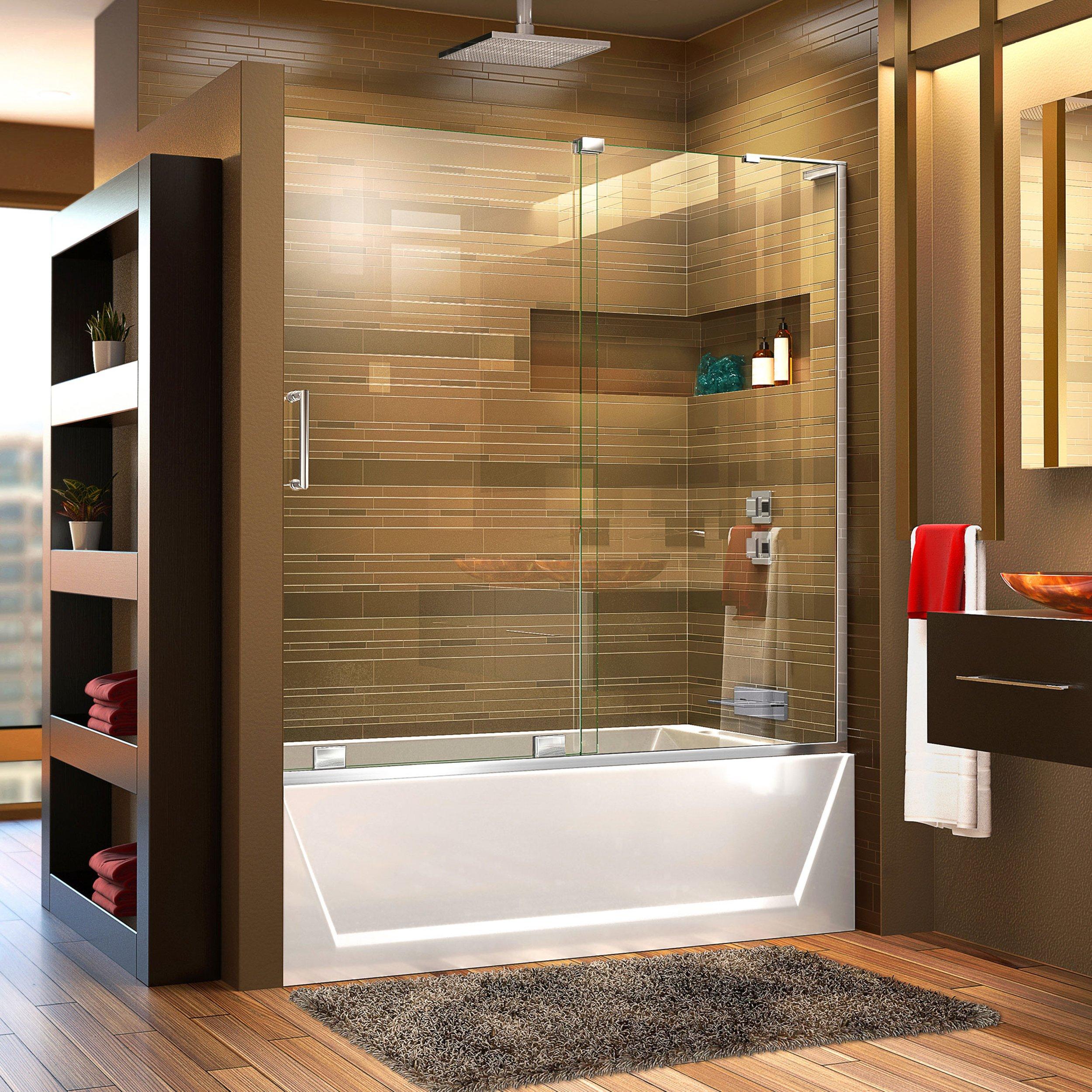 Mirage-X Chrome Semi-Frameless Shower Door