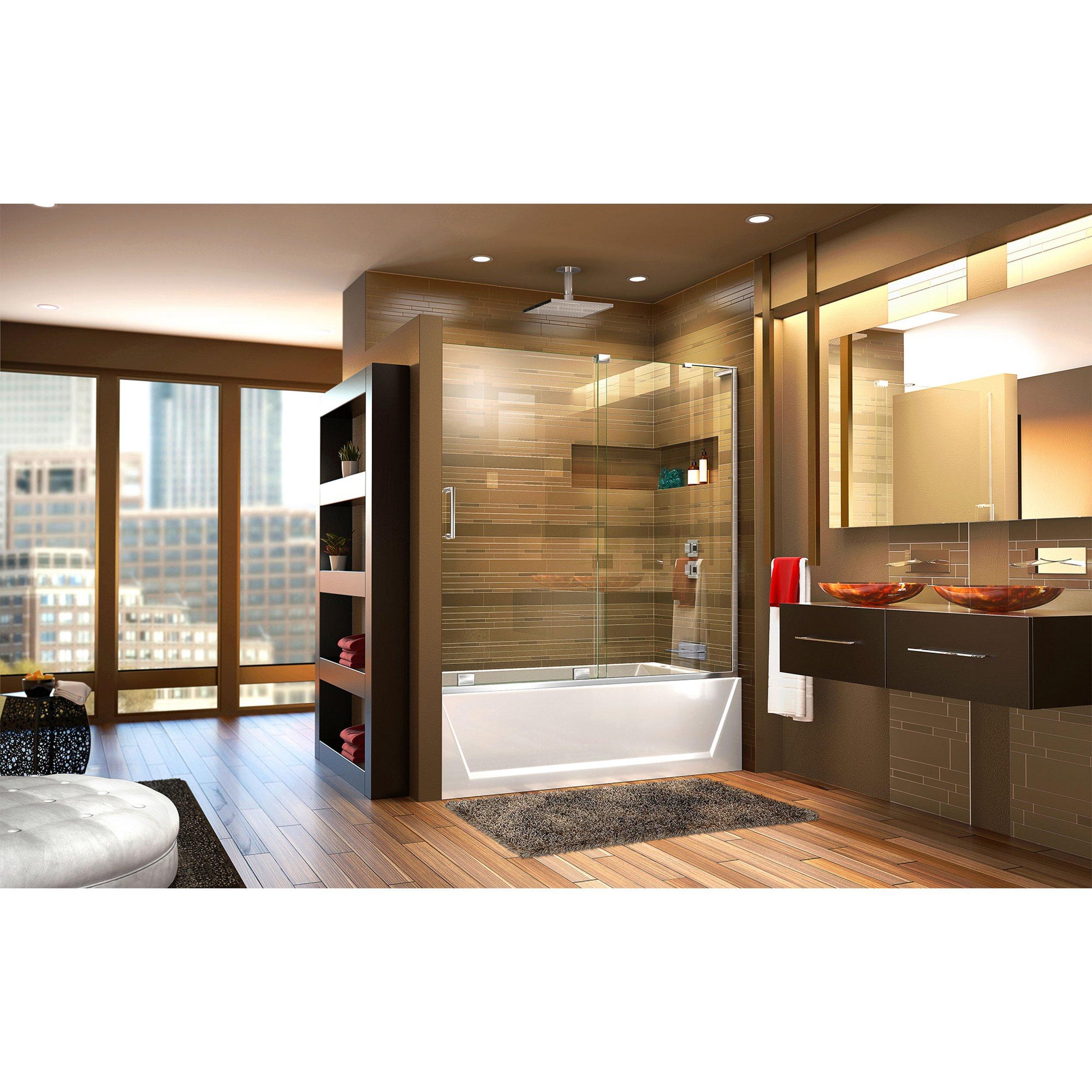 Mirage-X Chrome Semi-Frameless Shower Door