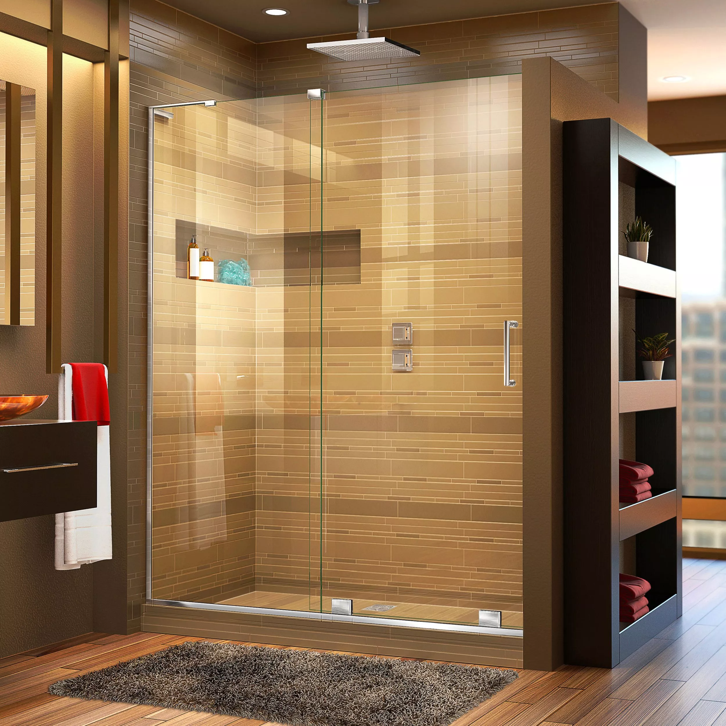 Mirage-X Chrome Frameless Sliding Shower Door