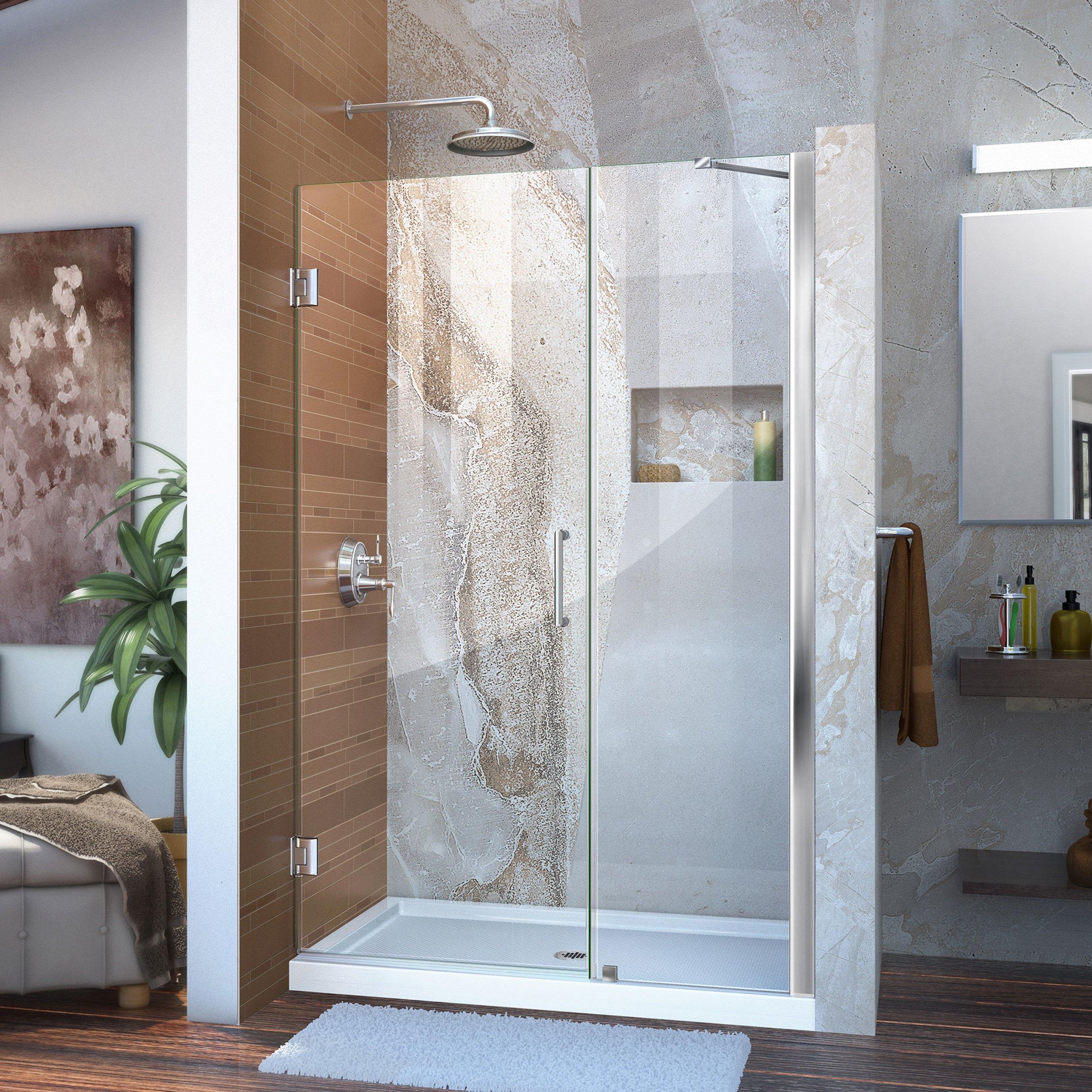 Unidoor Chrome Hinged Shower Door