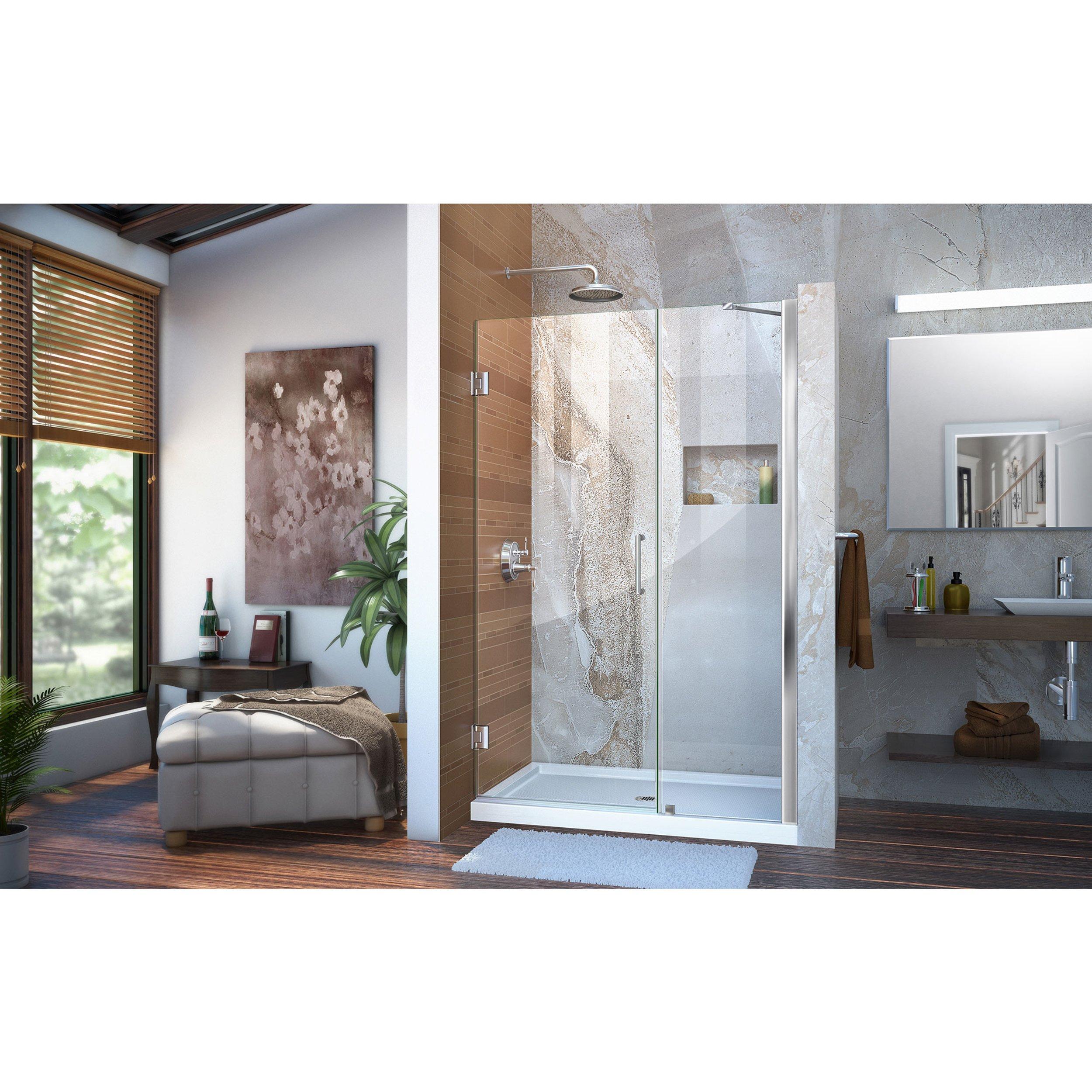 Unidoor Chrome Hinged Shower Door