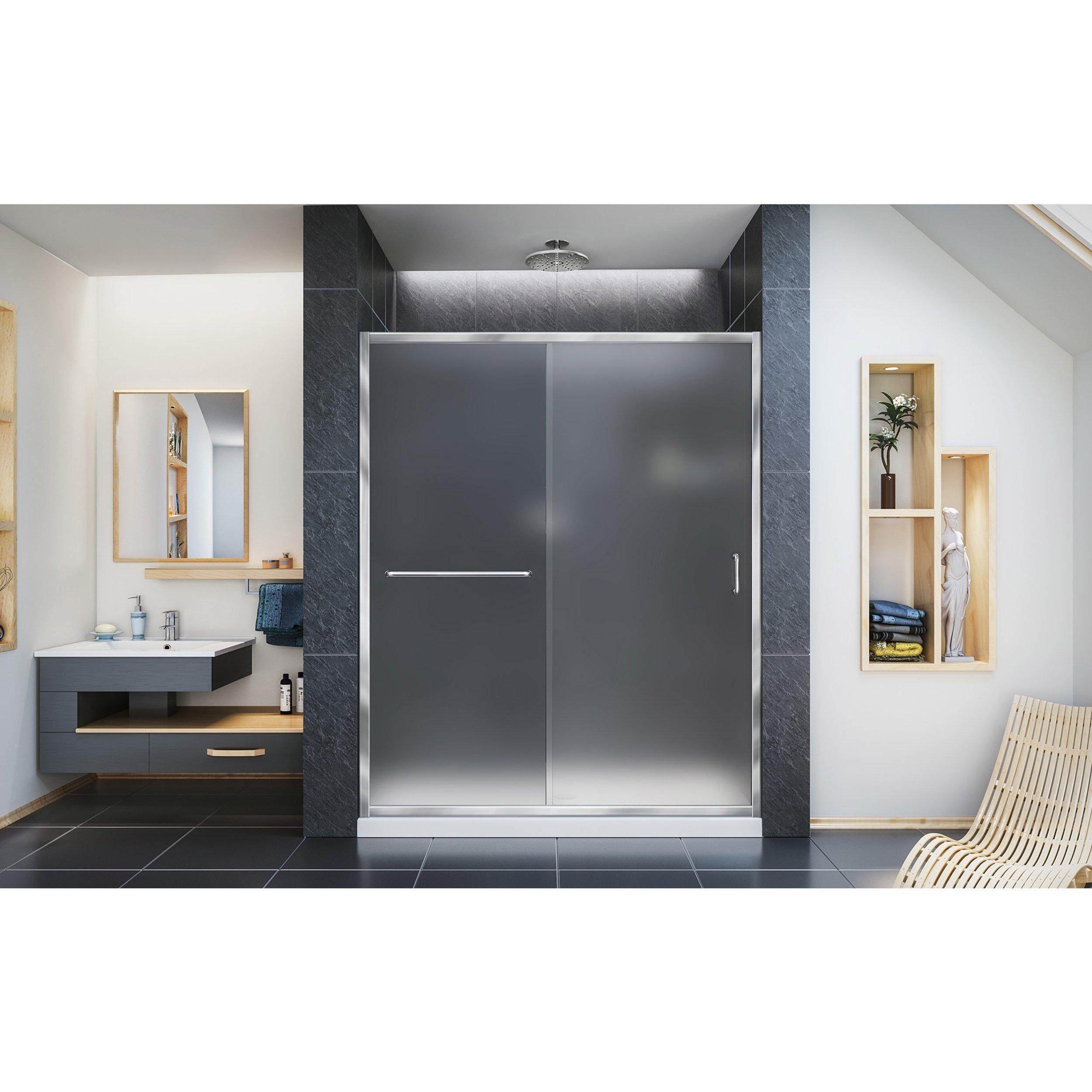 Infinity-Z Chrome Semi-Frameless Shower Door