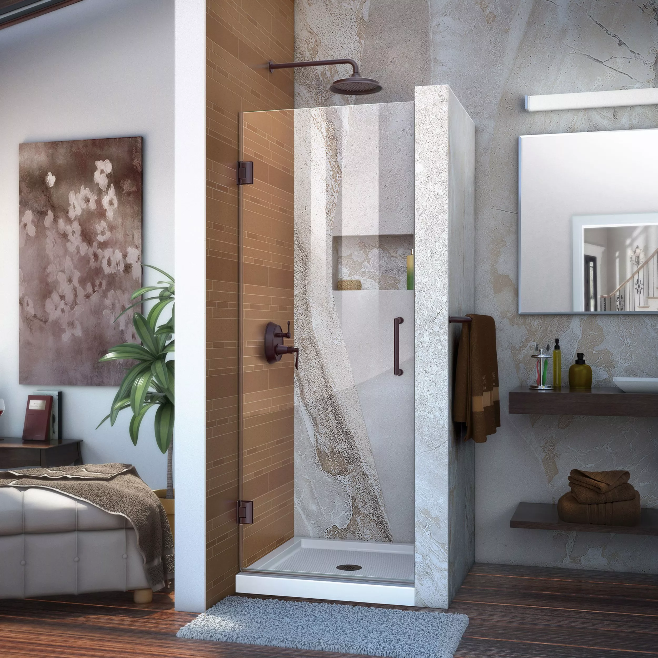 Unidoor Orb Hinged Shower Door