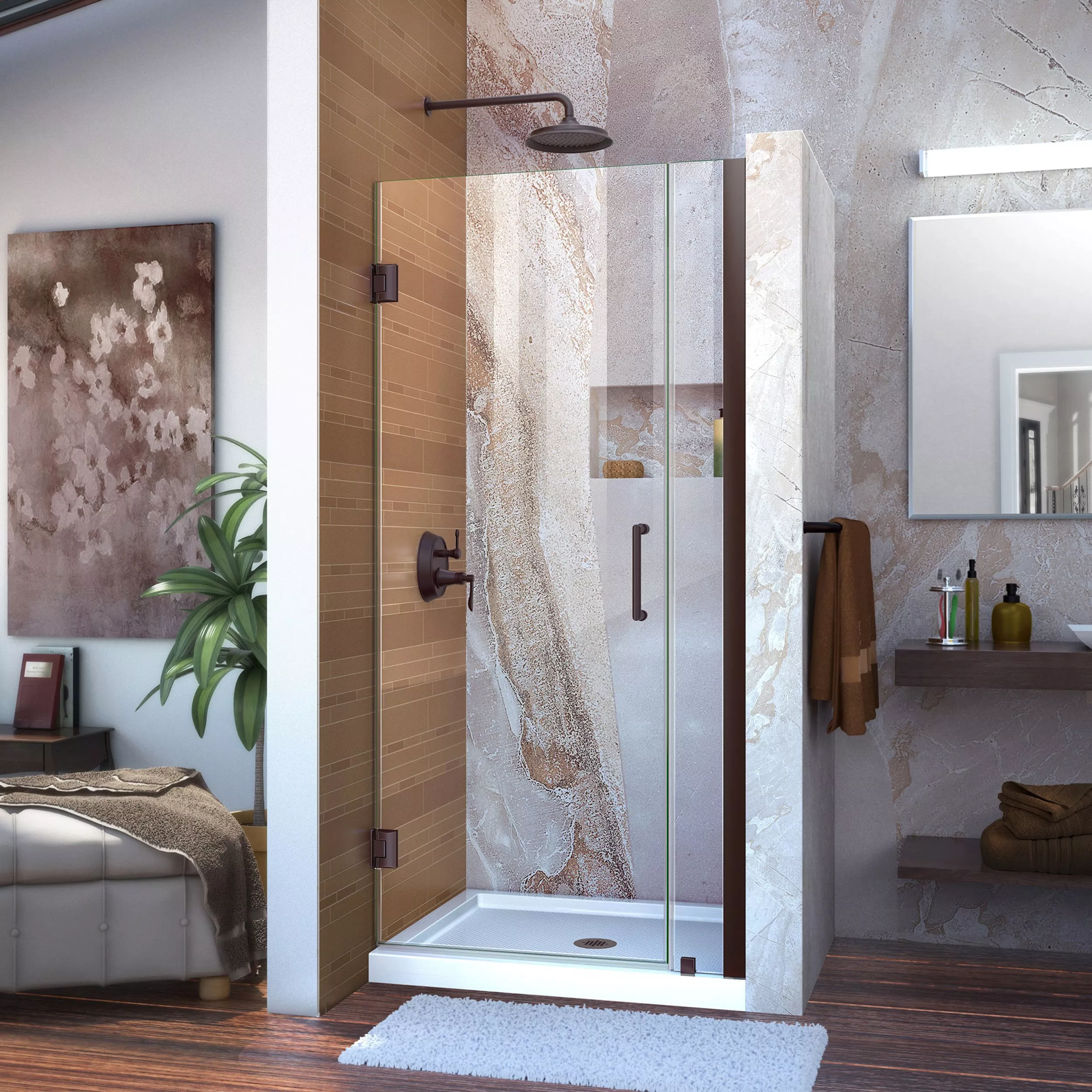 Unidoor Orb Hinged Shower Door