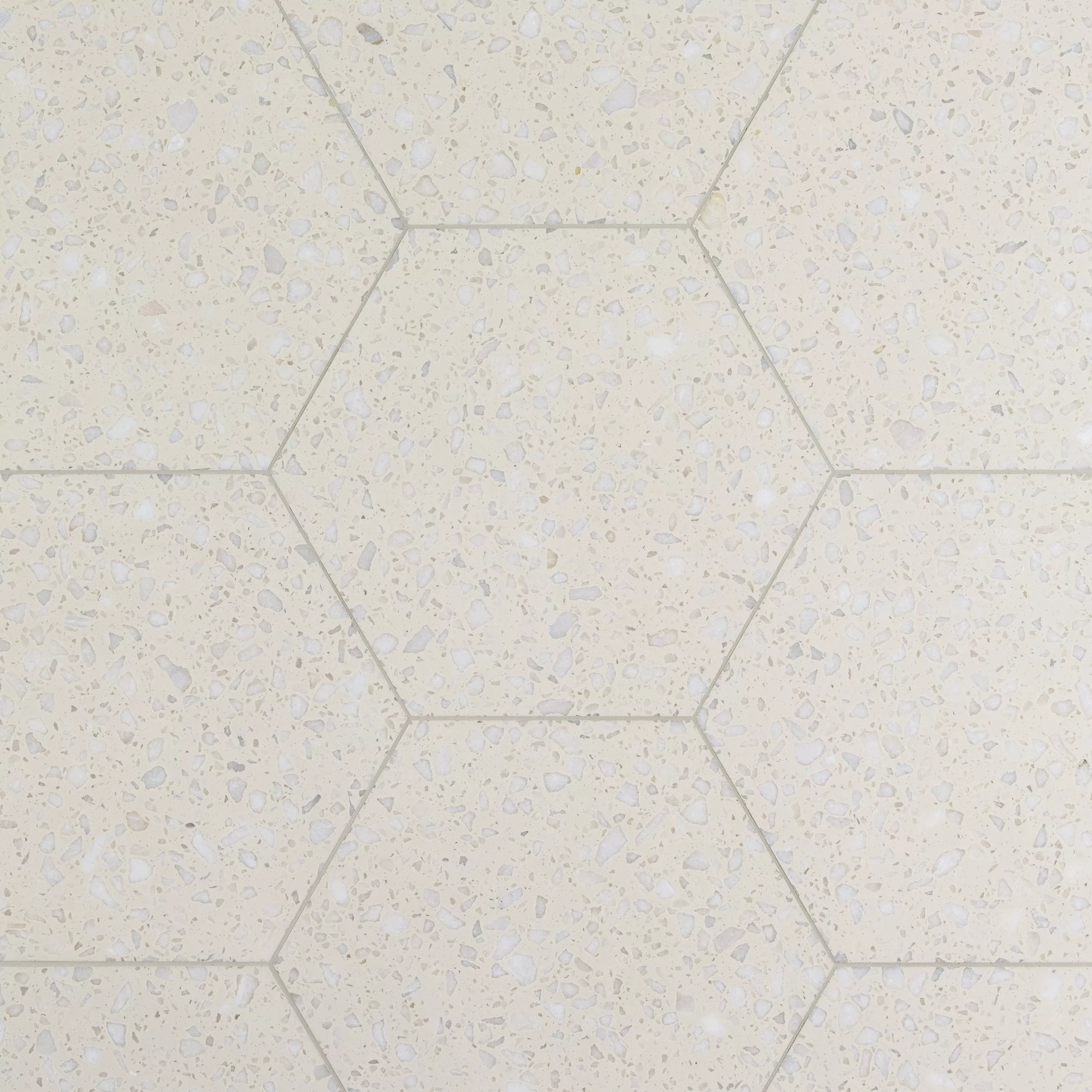 Pearl Hexagon Polished Terrazzo Tile