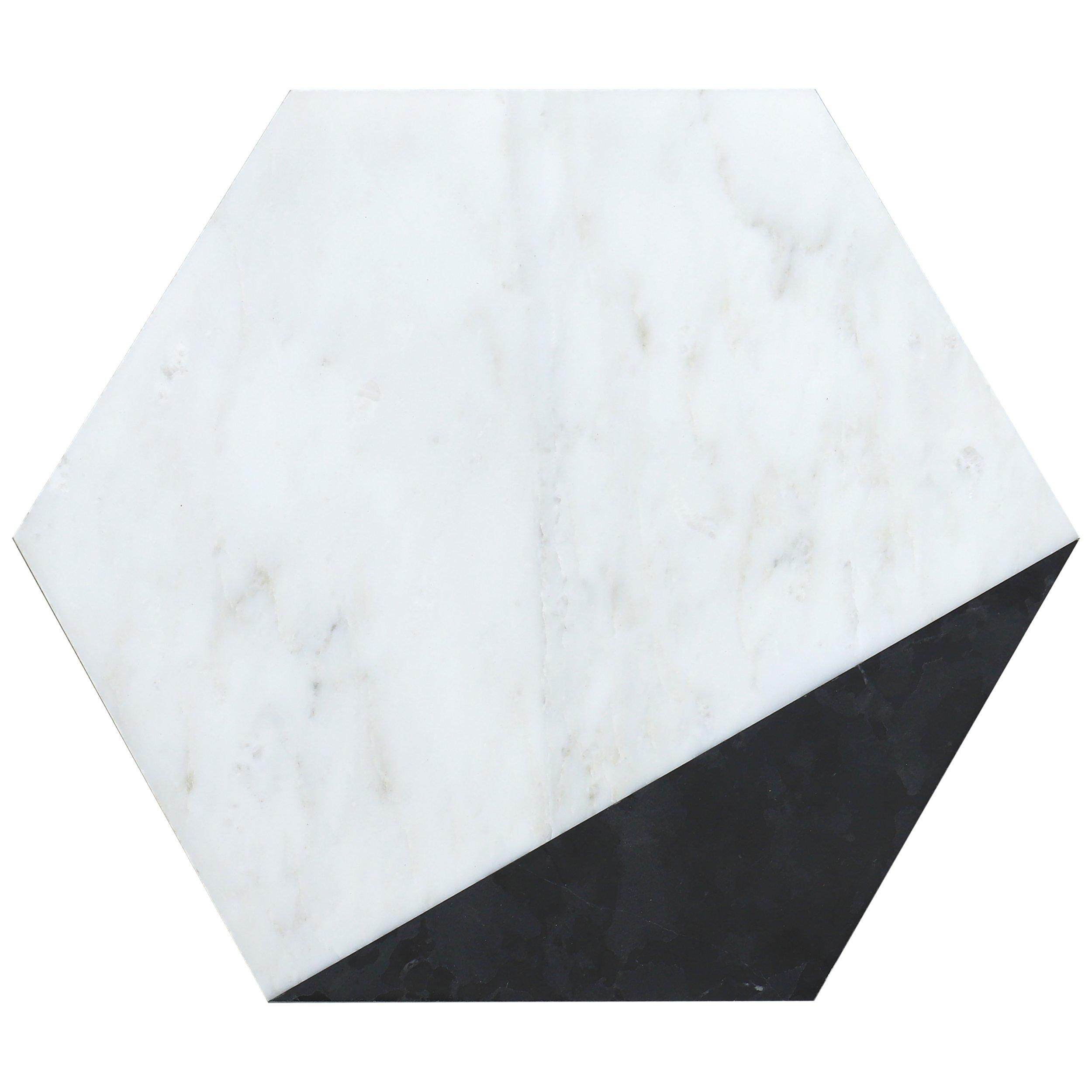 Avery Hexagon Polished Marble Tile