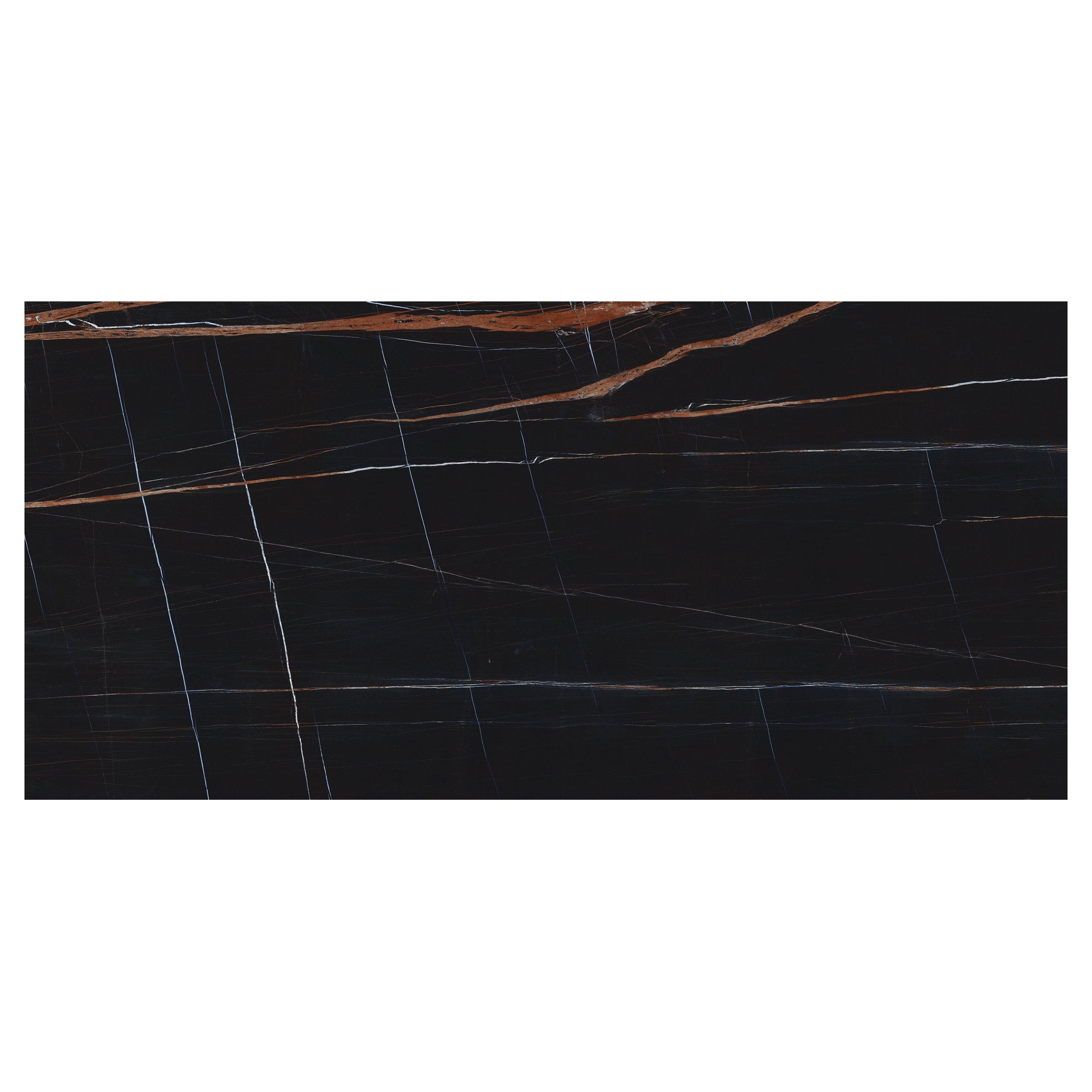 Sample - Titanium Black Polished Porcelain Slab