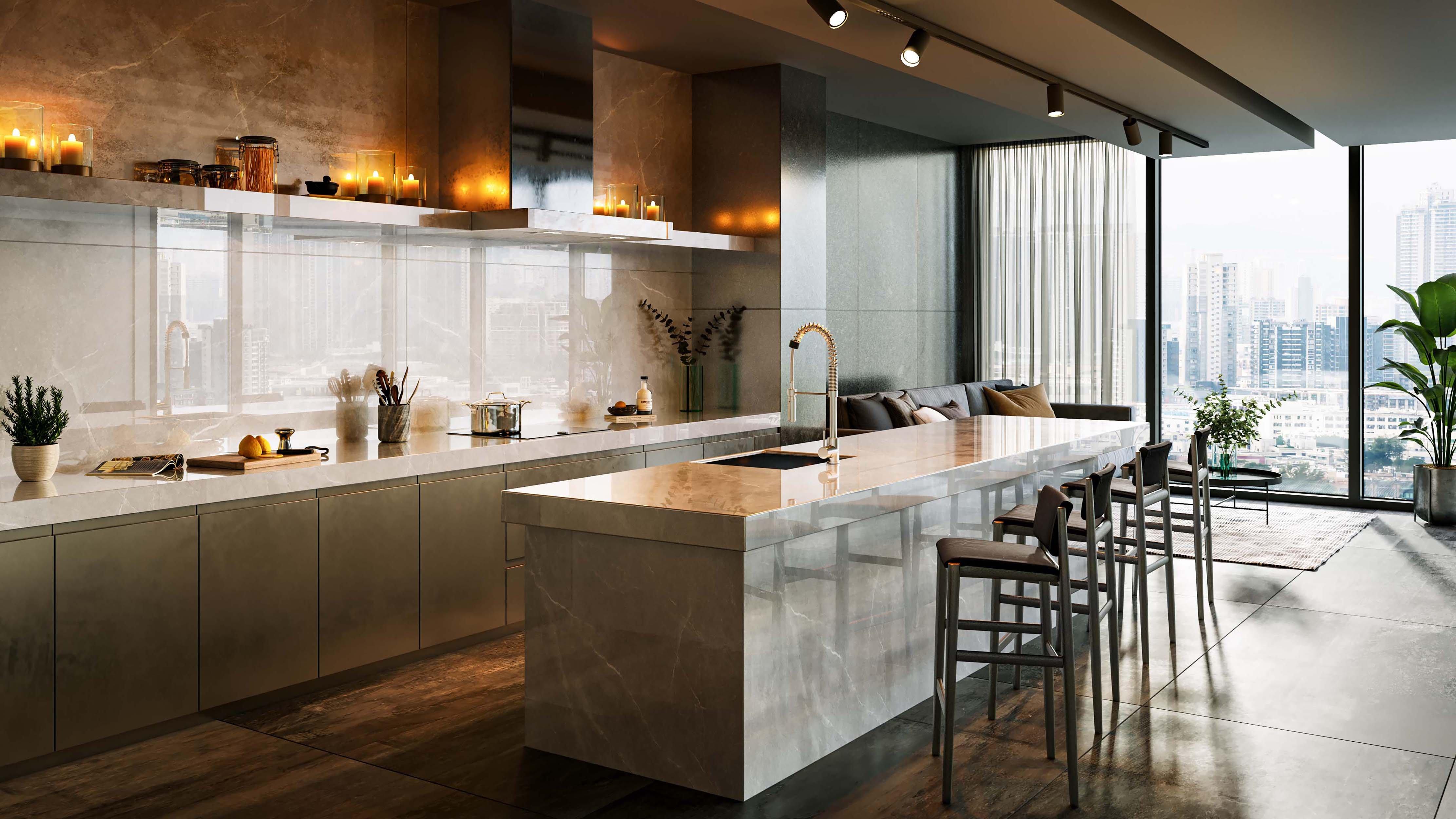 Sample - Bayona Silver Polished Porcelain Slab