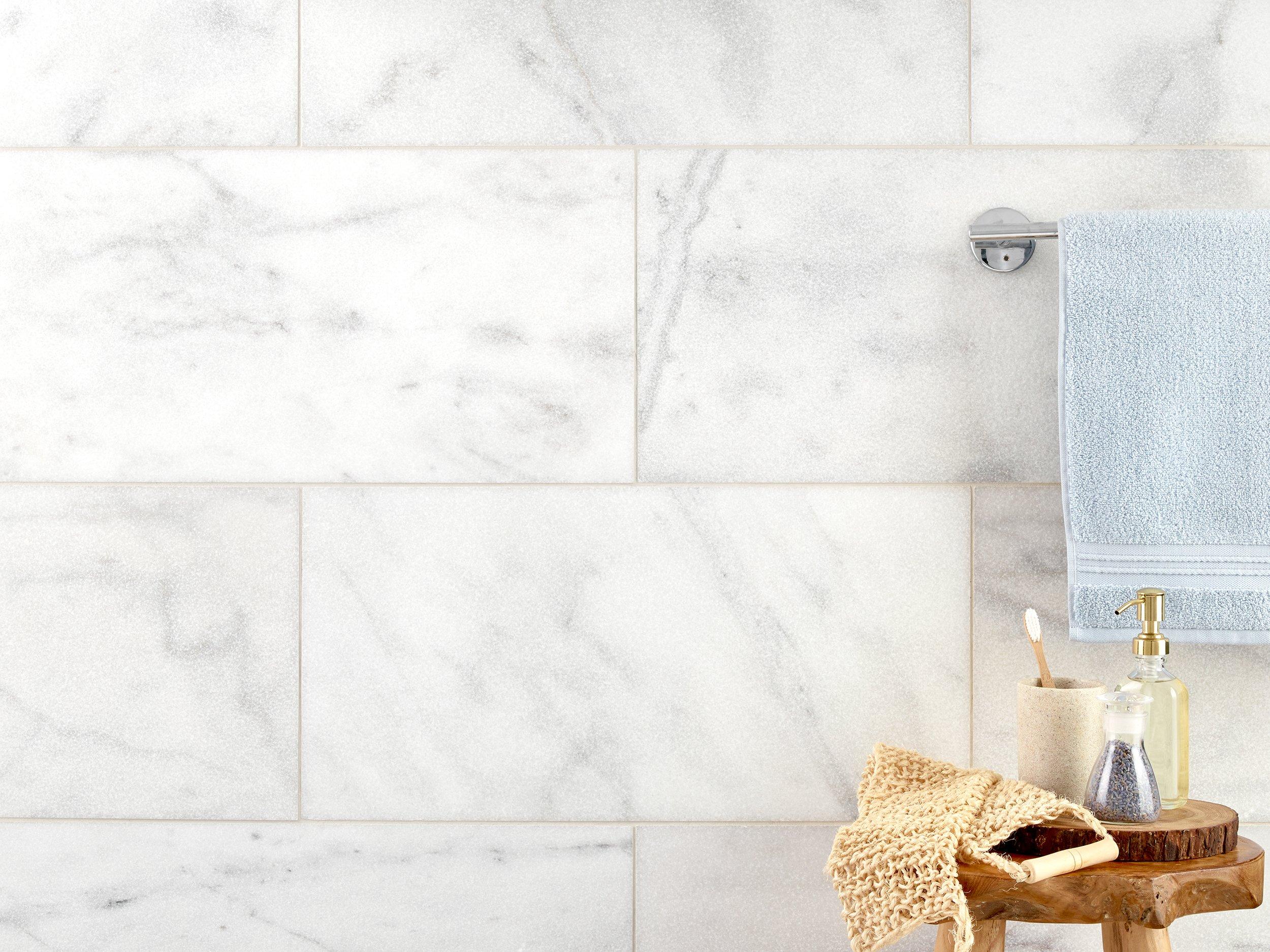 Carrara Chateau Brushed Marble Tile