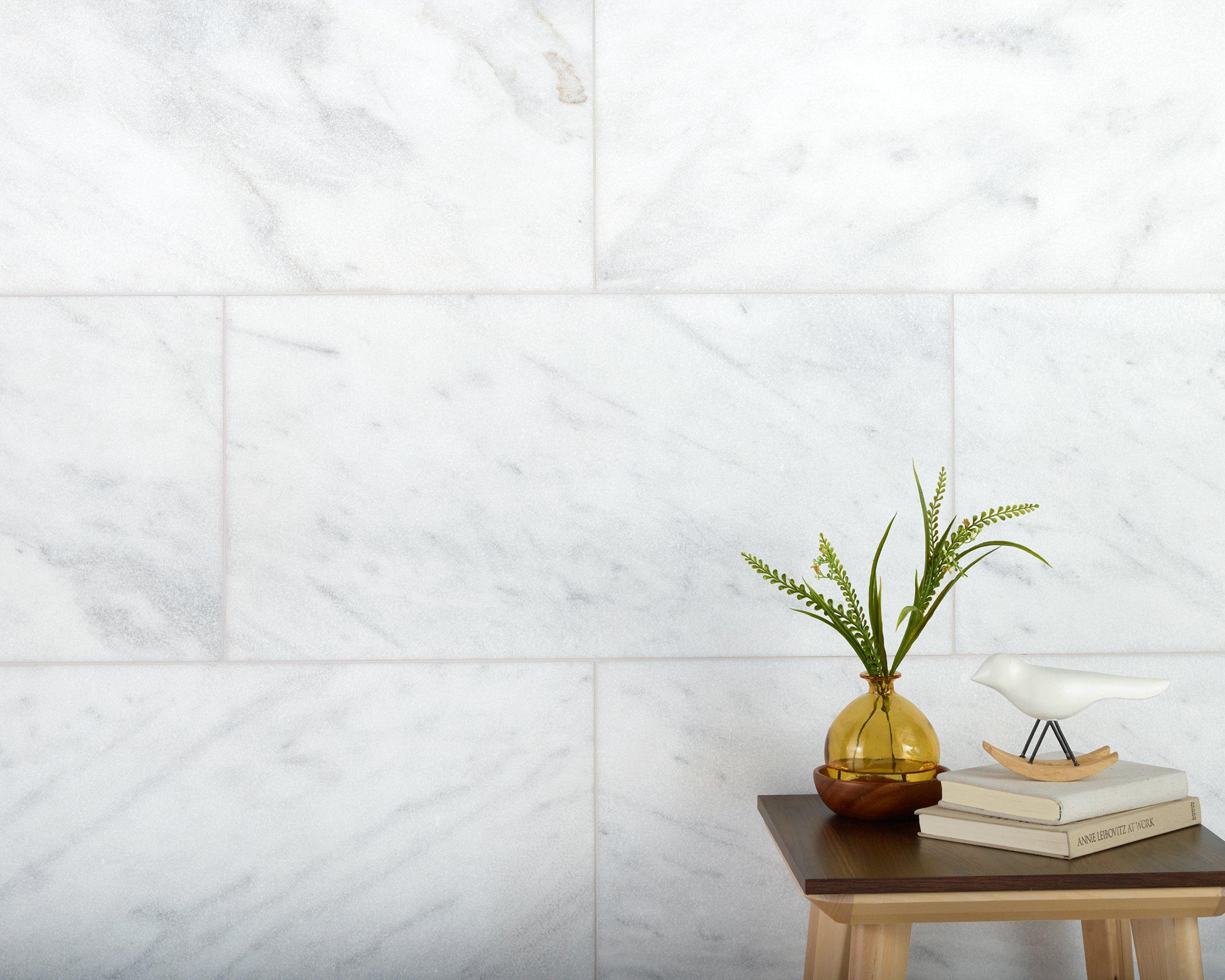 Carrara Chateau Brushed Marble Tile