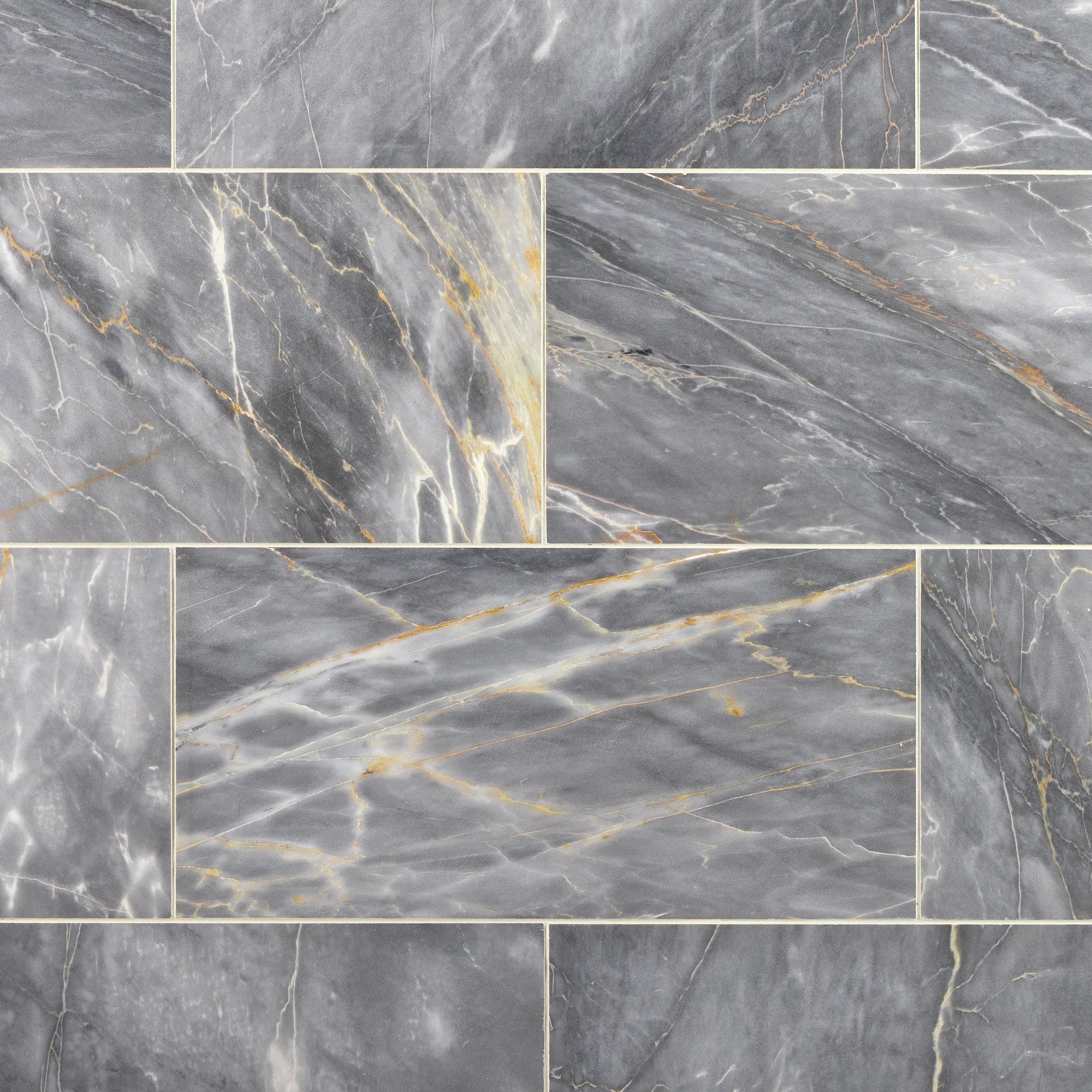 Silver Birch Brushed Marble Tile