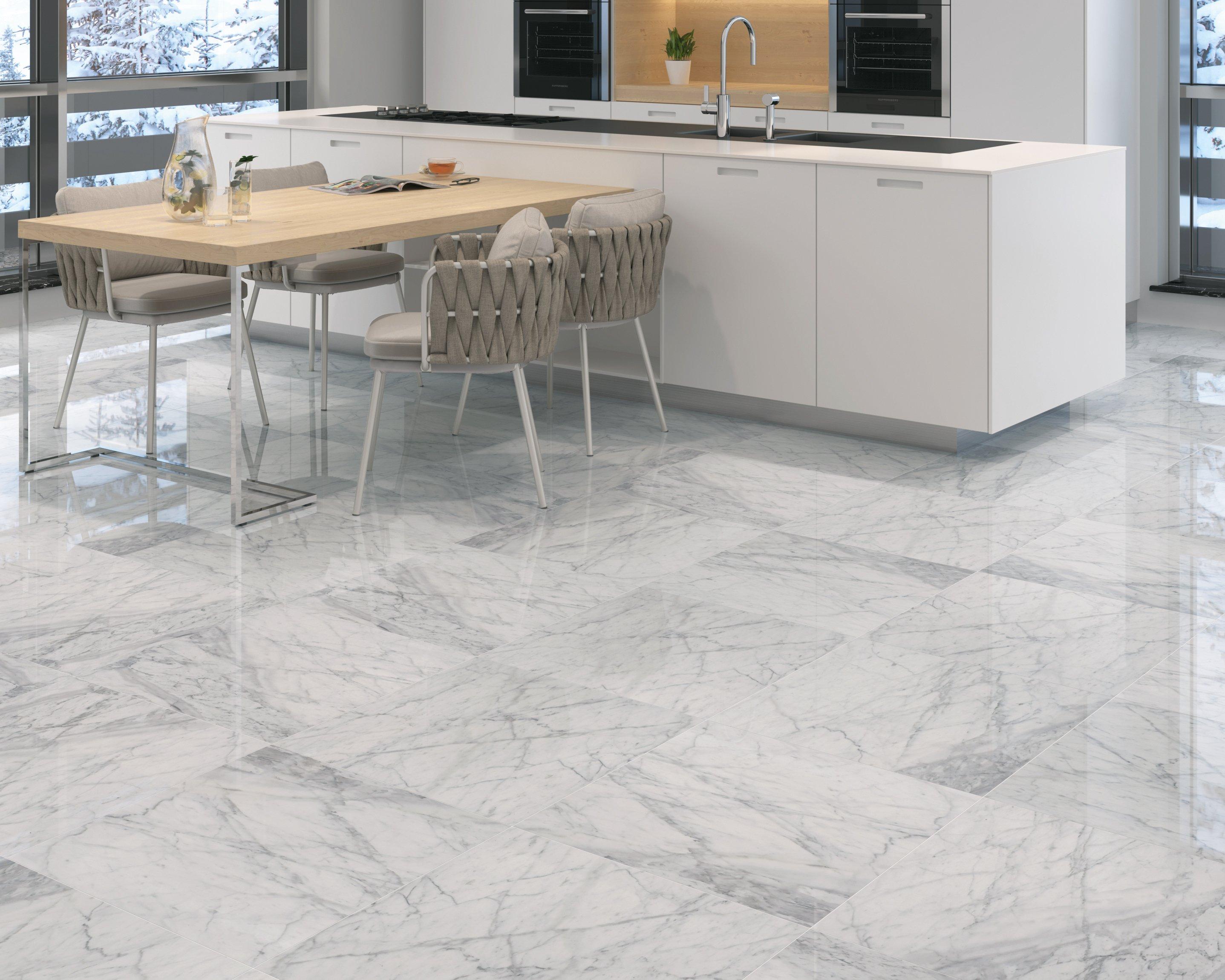 Calacatta Allure Polished Marble Tile