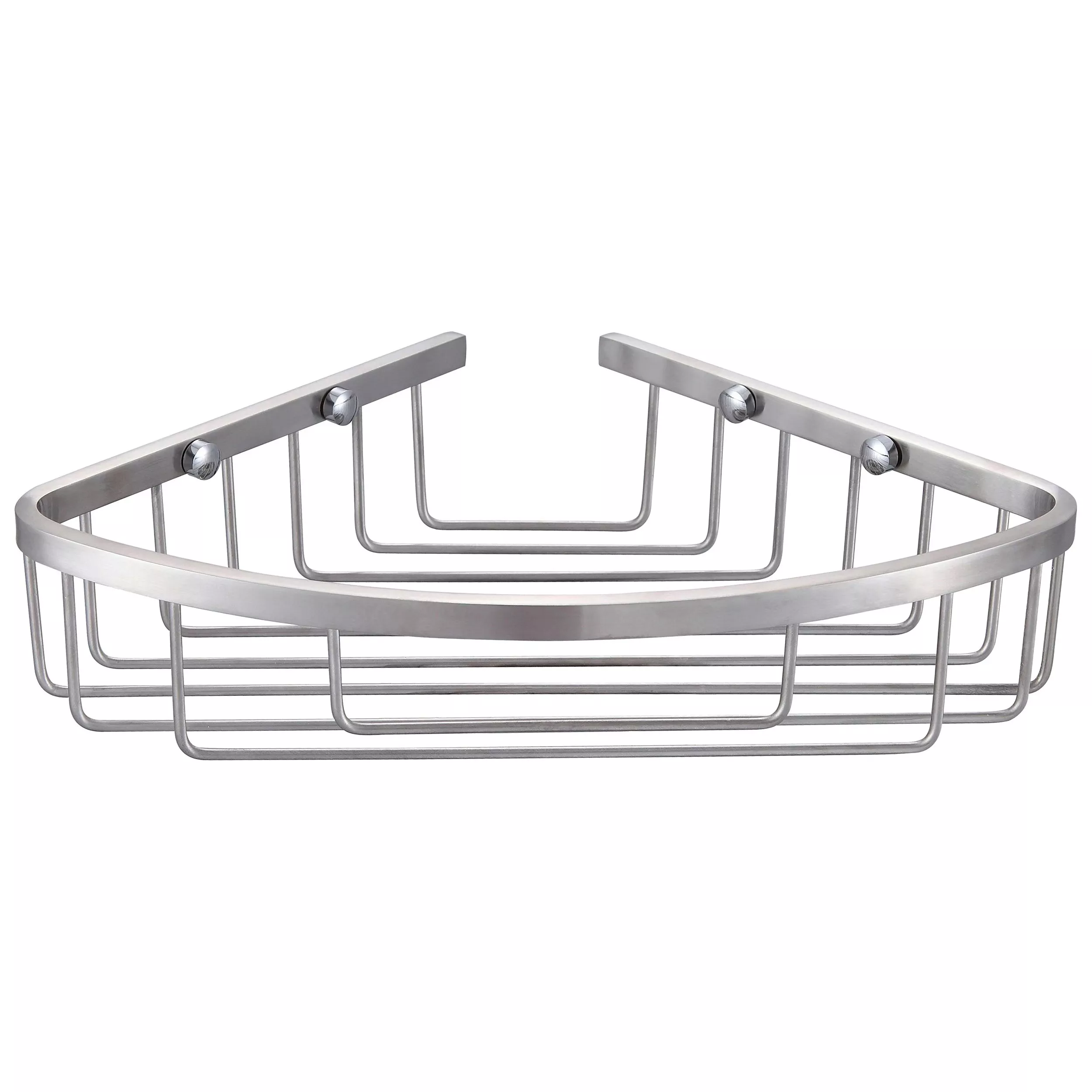 Brushed Nickel Metal Corner Shelf Floor and Decor