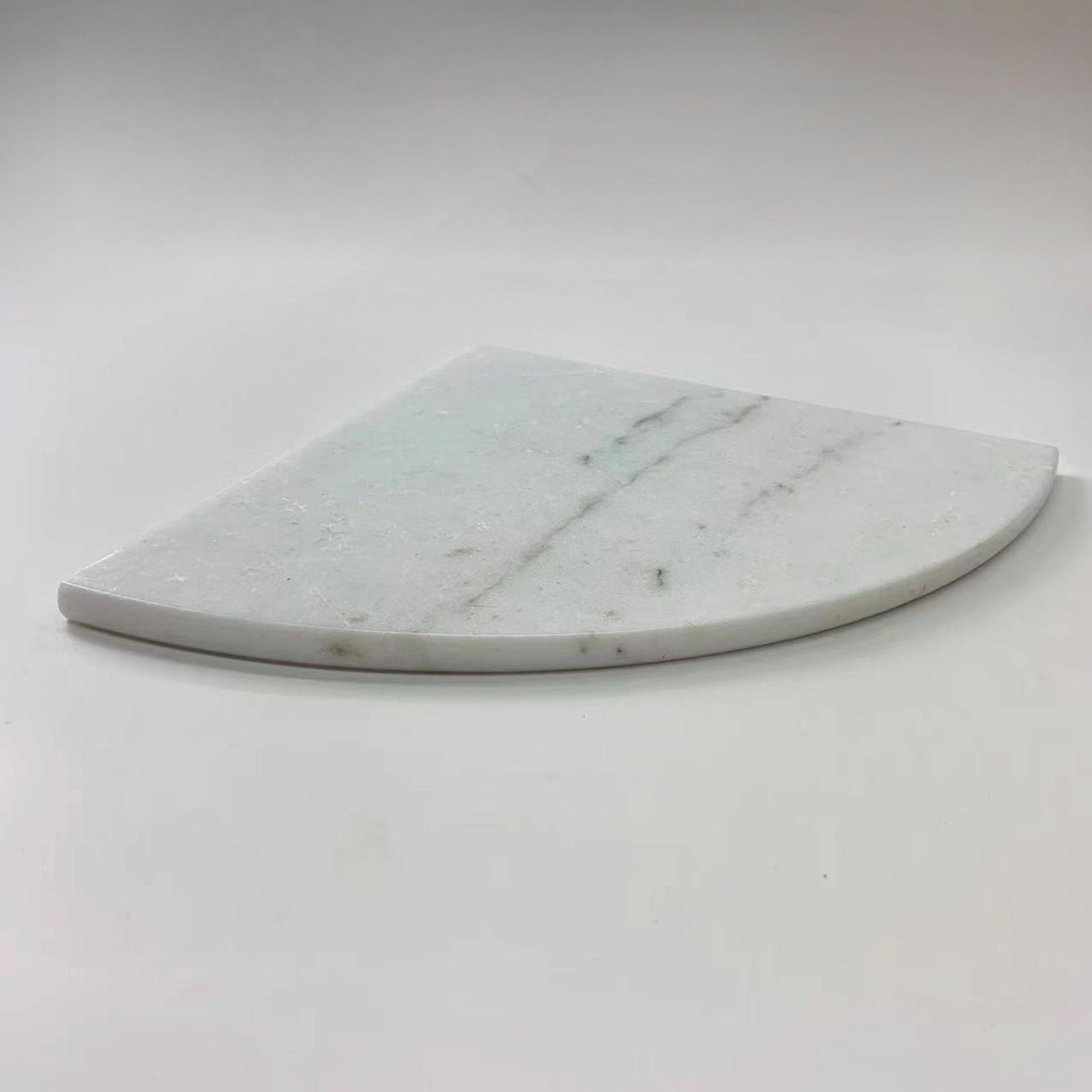 Carrara White Marble Corner Shower Shelf