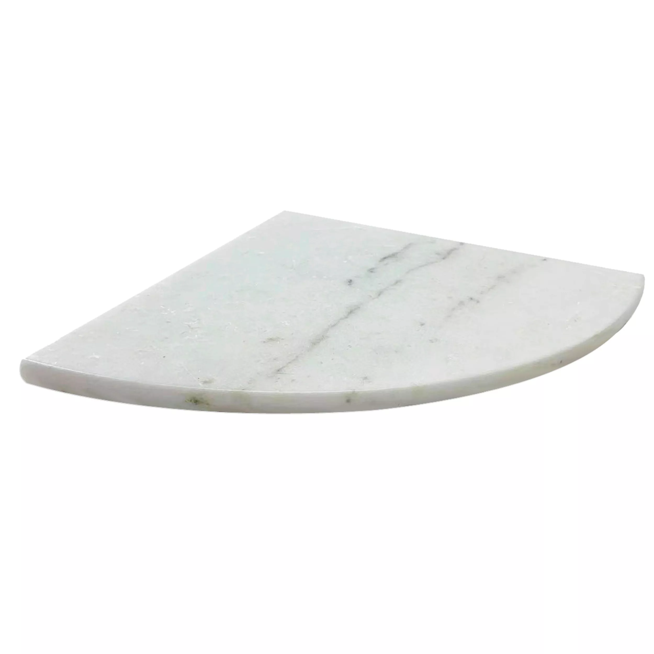 Bianco Orion Marble Corner Shelf Floor and Decor