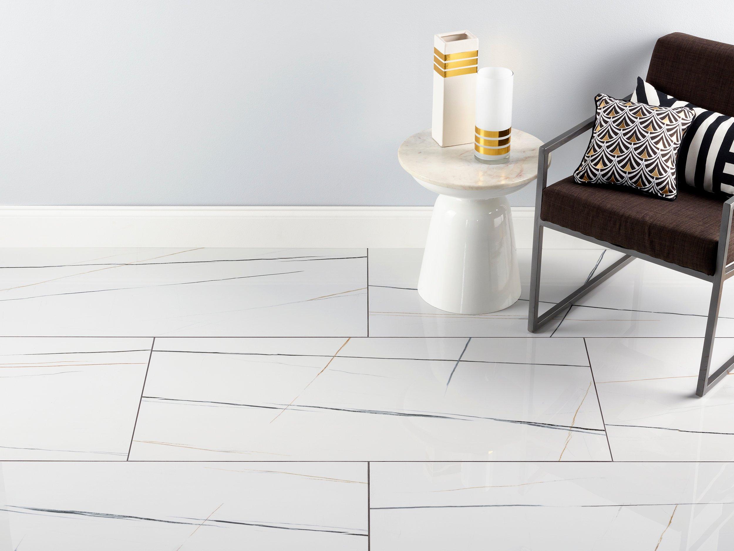 Trevisa Bianca Polished Porcelain Tile