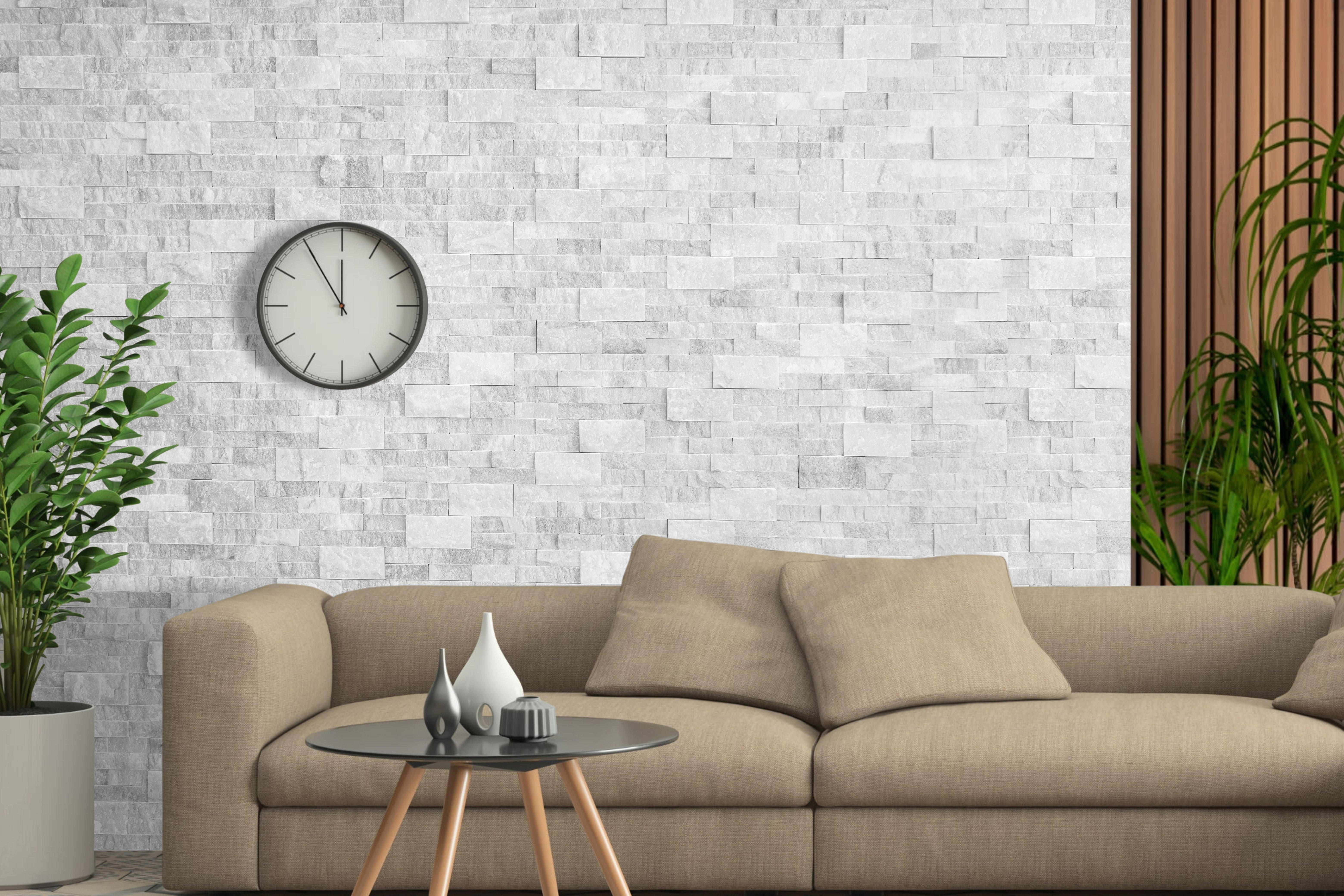 Glacier Splitface Marble Ledger Panel