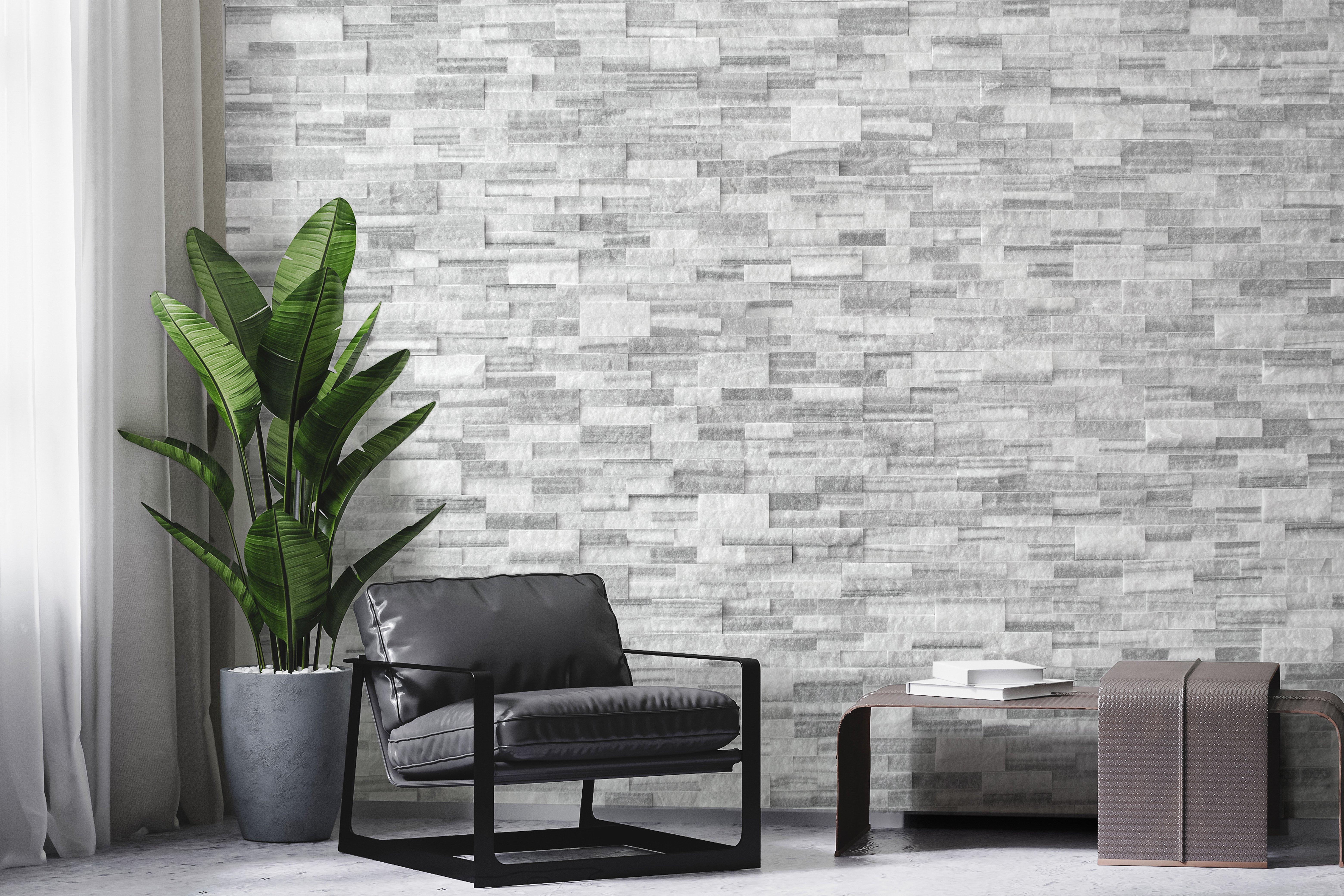 Summit White Splitface Marble Ledger Panel