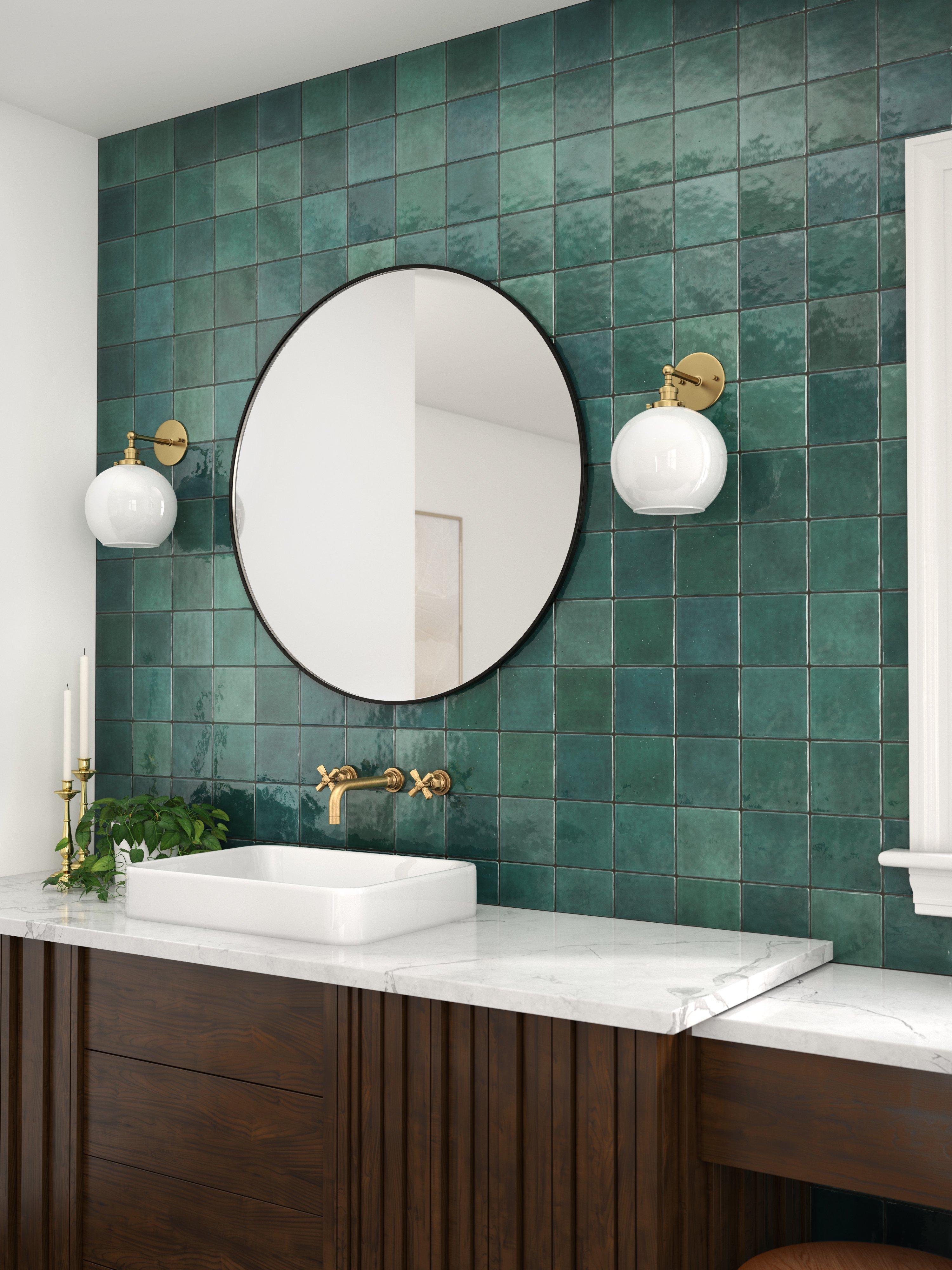 Zellige Verde Glossy Ceramic Tile