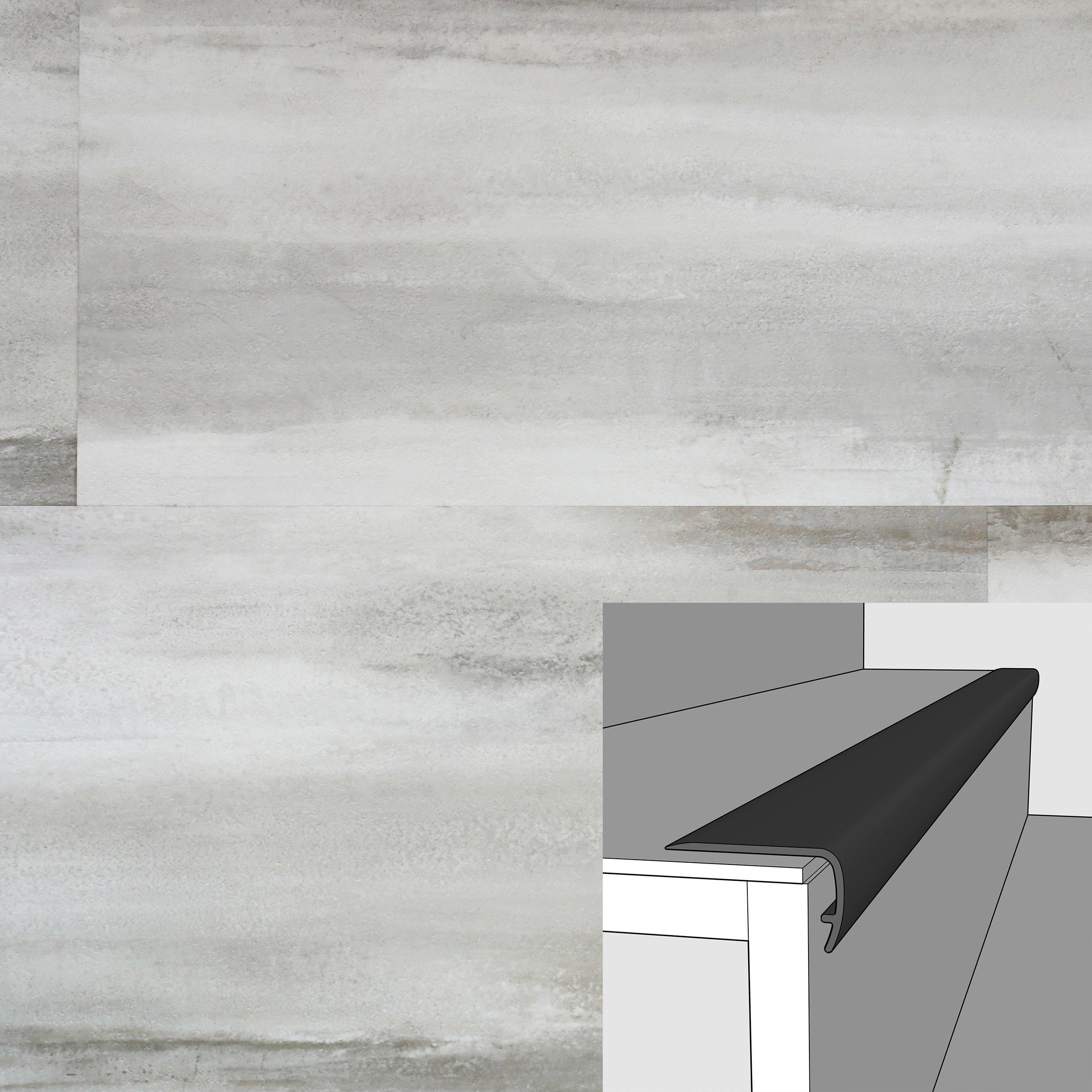 Lisbon Caffe 94in. Vinyl Overlapping Stair Nose