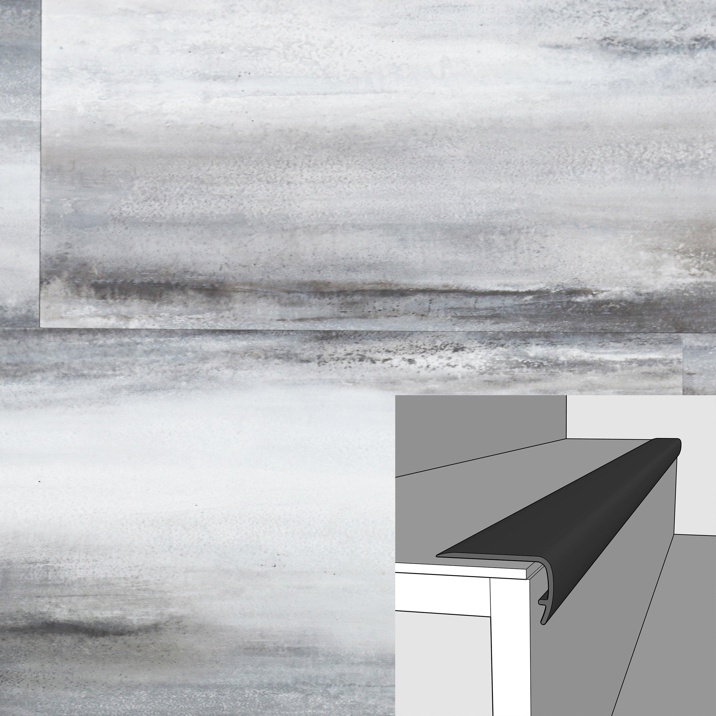 Lisbon Seaform 94in. Vinyl Overlapping Stair Nose