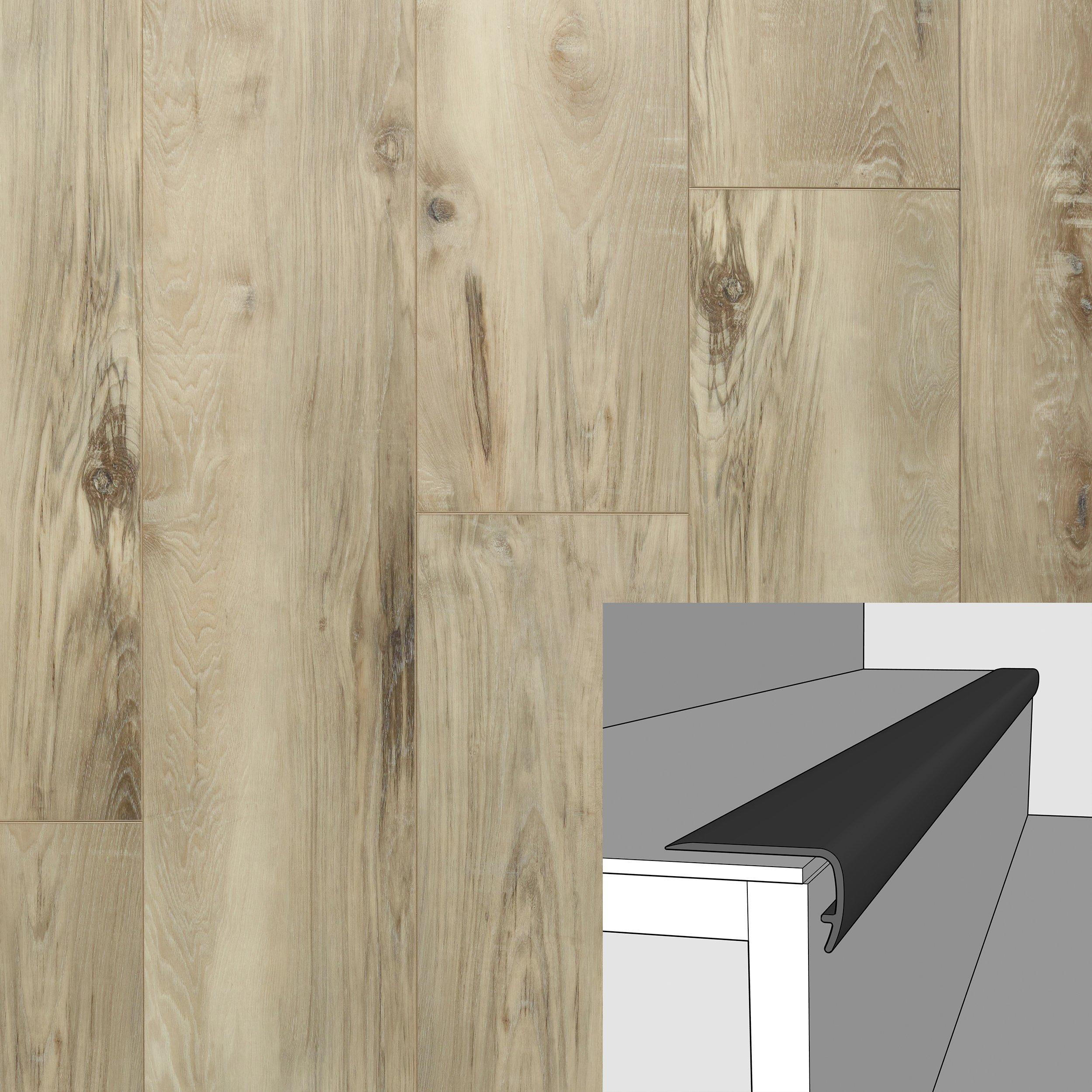 Delray Dunes 94in. Vinyl Overlapping Stairnose