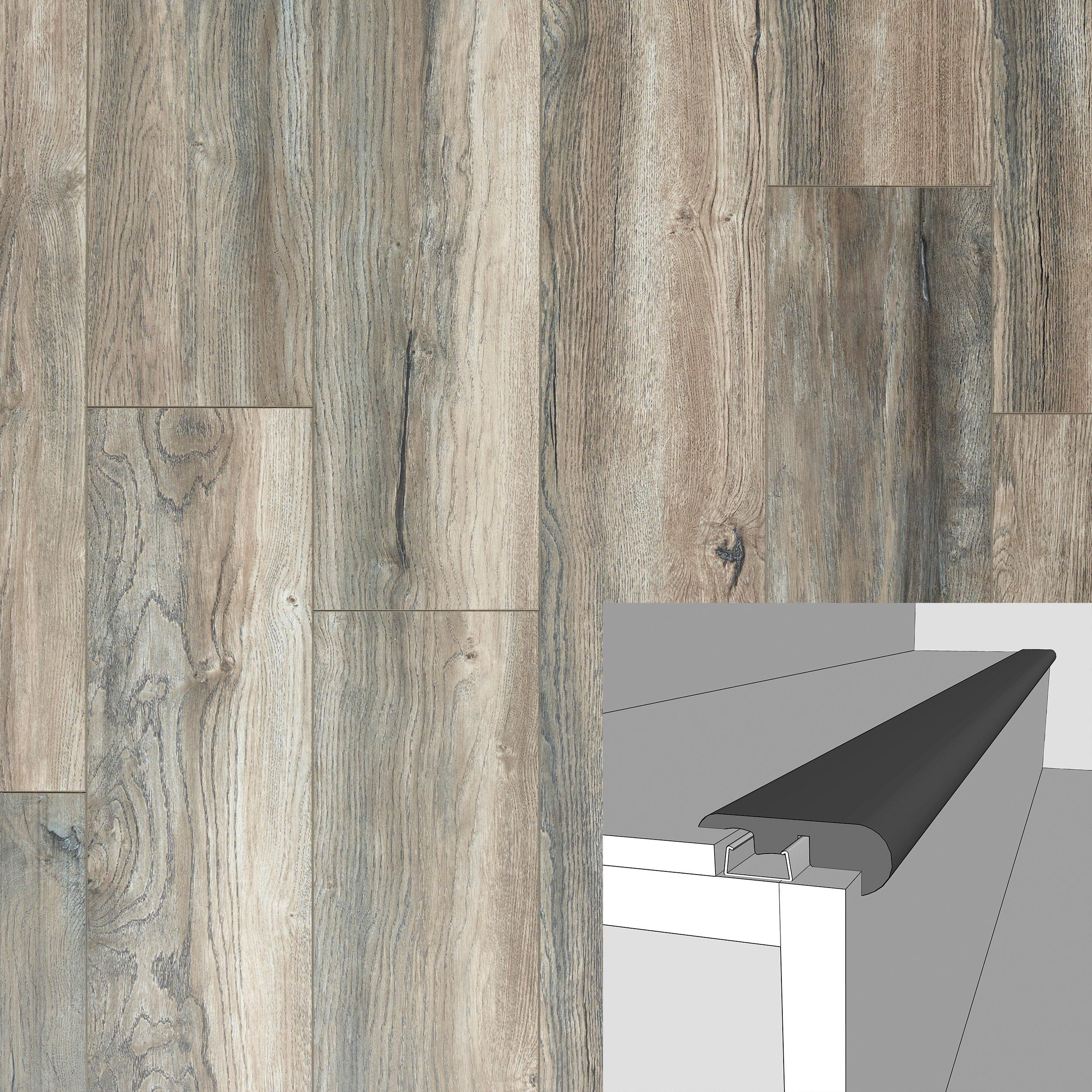 Halifax Oak 94in. Laminate Overlapping Stairnose